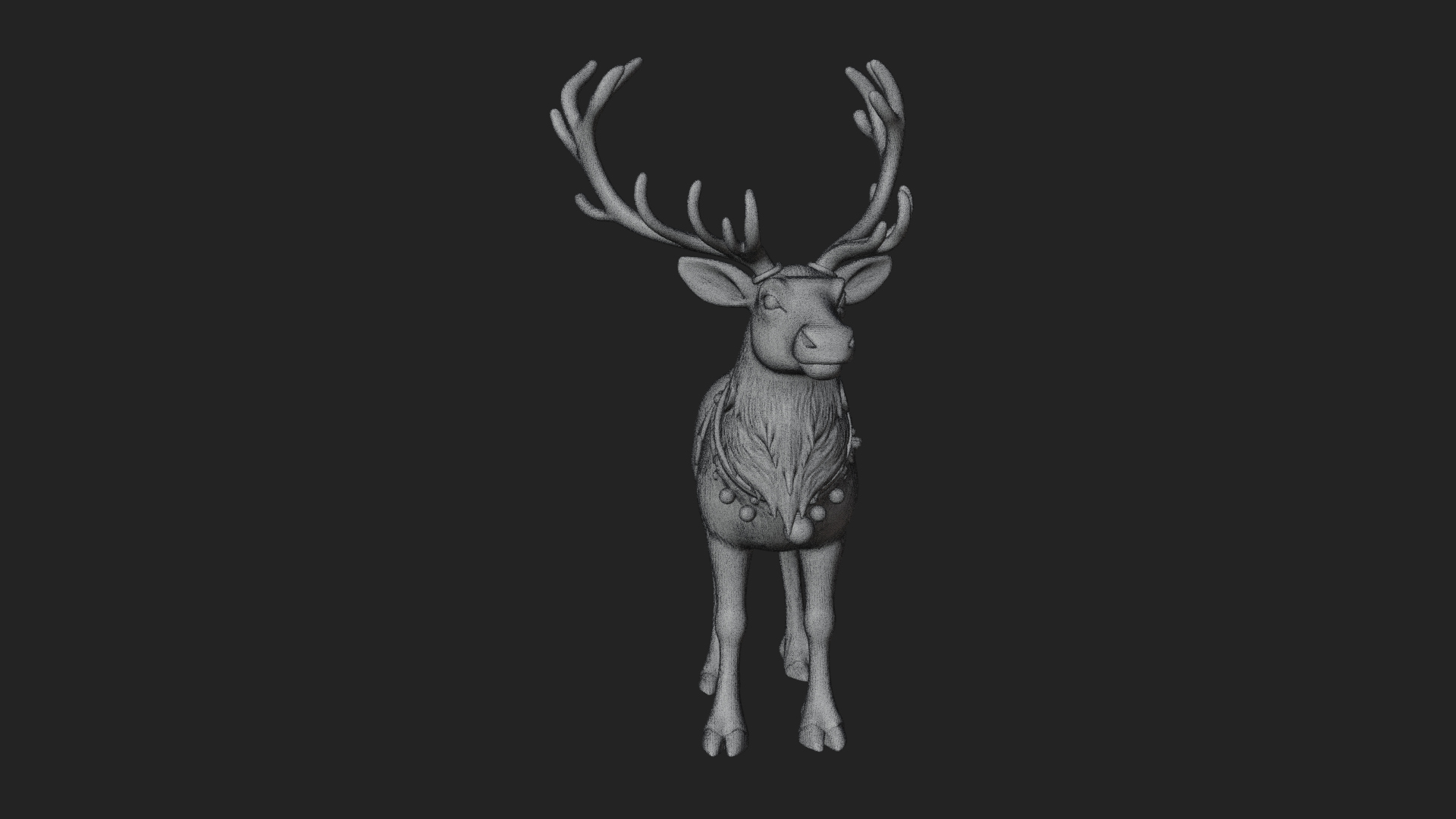 Christmas Reindeer Statue Design 7 3D Print Model 3D Model