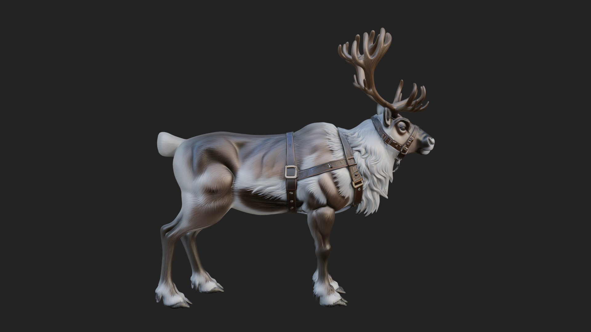 Christmas Reindeer Statue Design 8 3D Print Model 3D Model