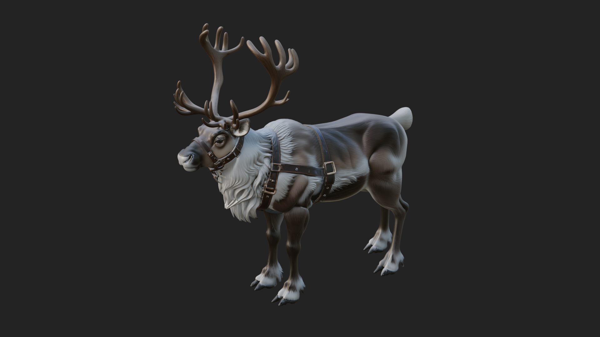 Christmas Reindeer Statue Design 8 3D Print Model 3D Model