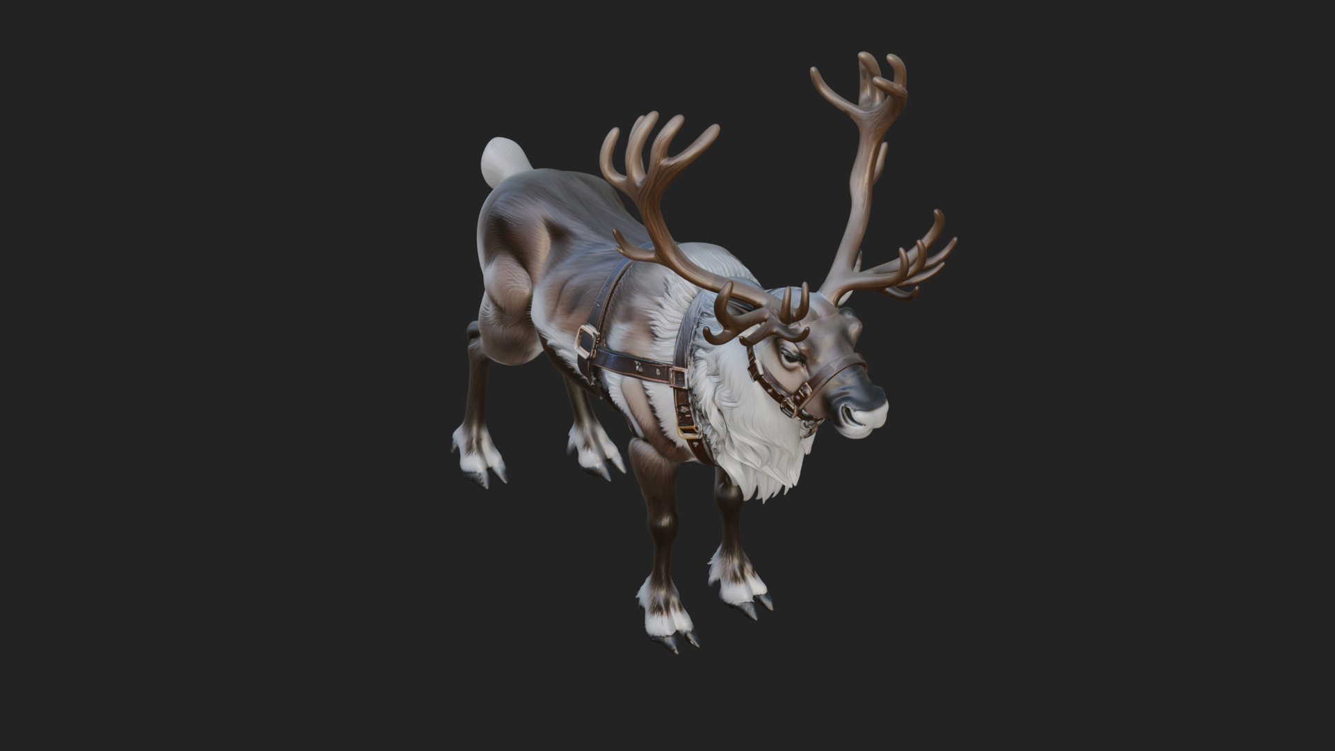 Christmas Reindeer Statue Design 8 3D Print Model 3D Model