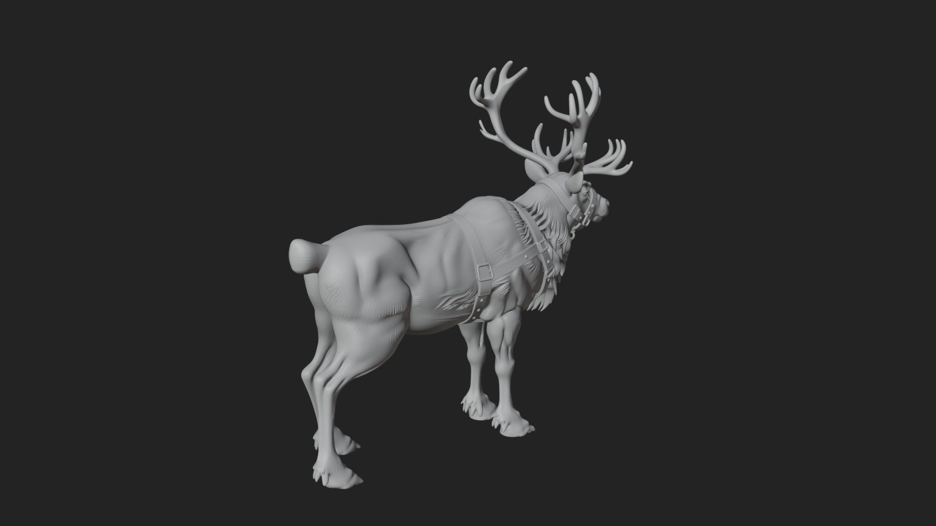 Christmas Reindeer Statue Design 8 3D Print Model 3D Model