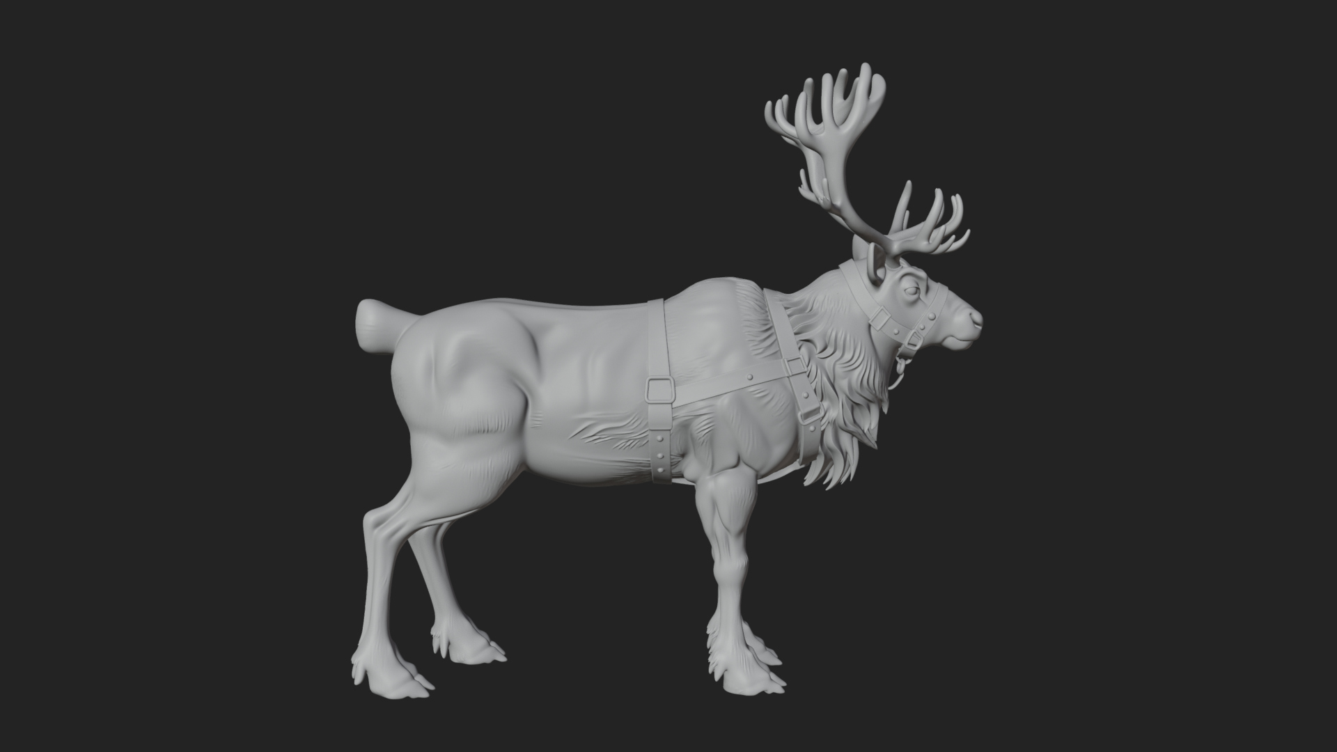 Christmas Reindeer Statue Design 8 3D Print Model 3D Model