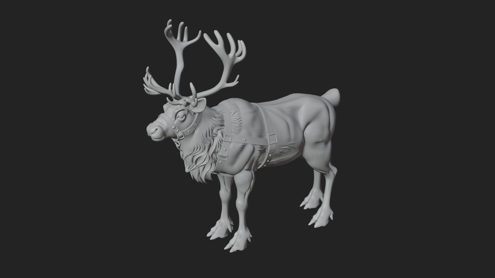 Christmas Reindeer Statue Design 8 3D Print Model 3D Model