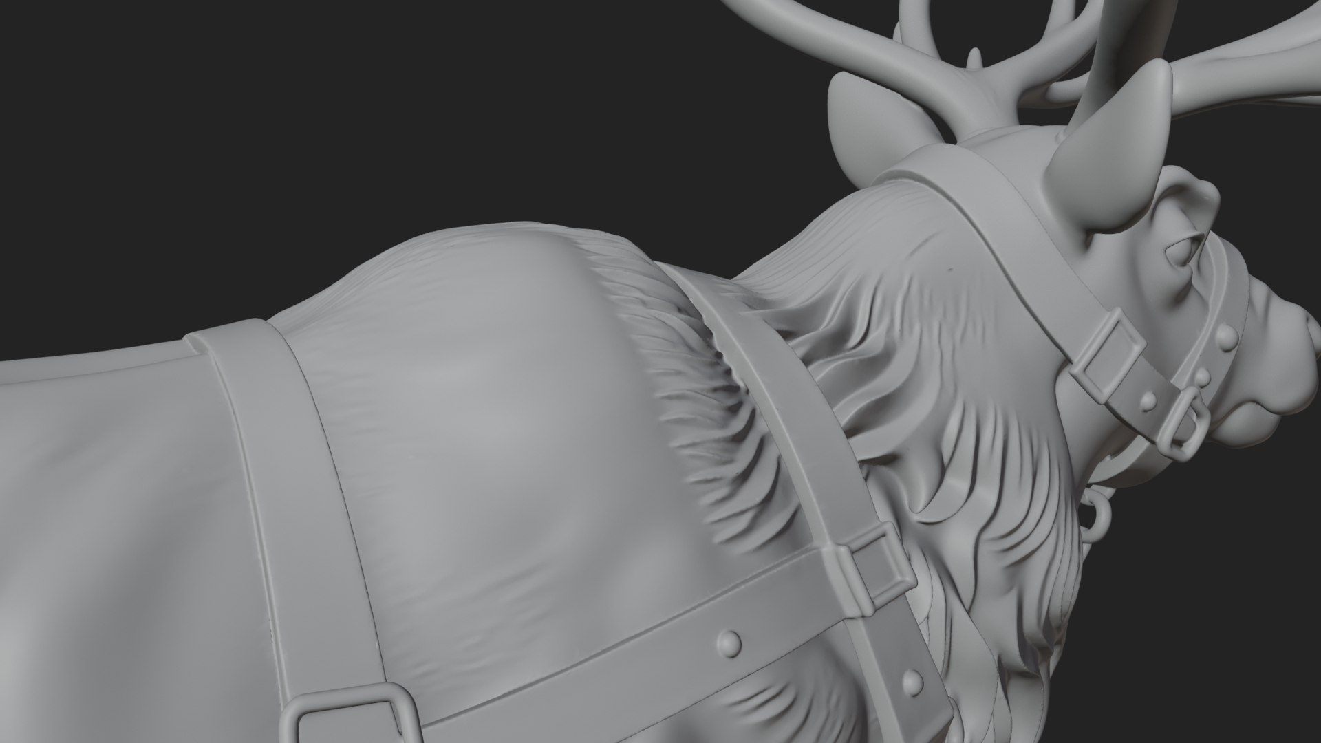 Christmas Reindeer Statue Design 8 3D Print Model 3D Model