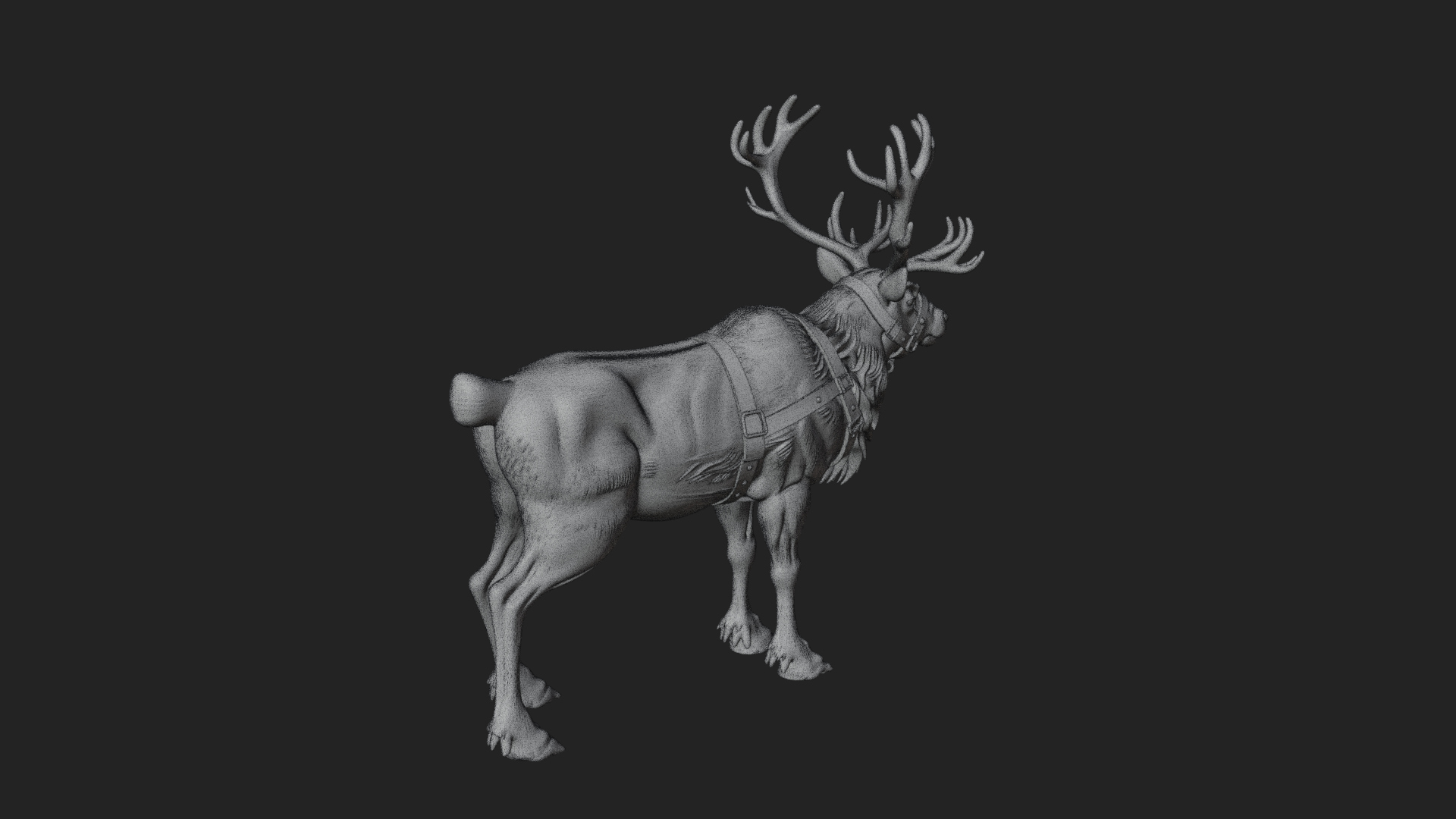 Christmas Reindeer Statue Design 8 3D Print Model 3D Model