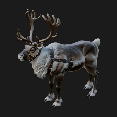 Christmas Reindeer Statue Design 8 3D Print Model