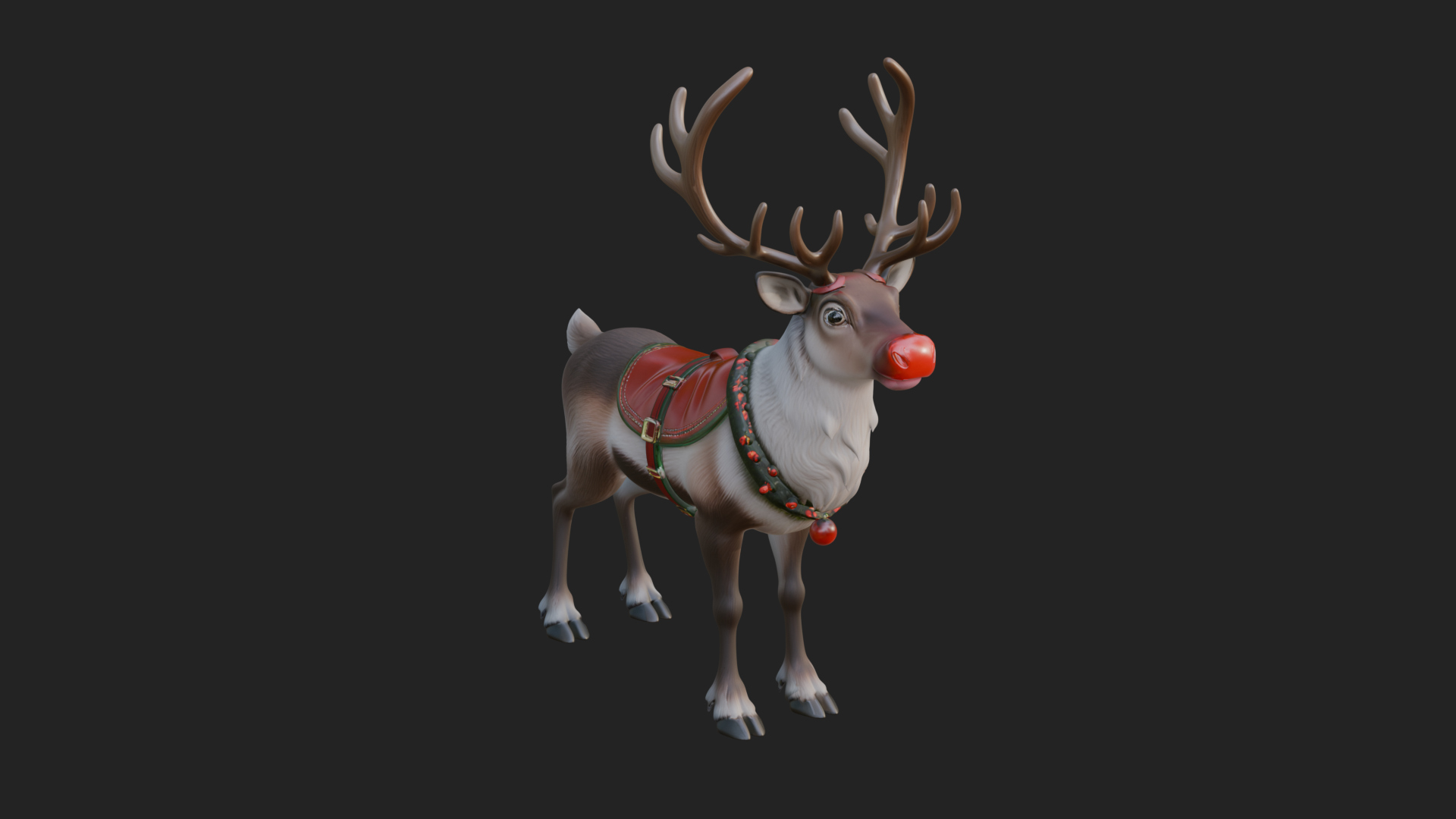 Christmas Reindeer Statue Design 9 3D Print Model 3D Model