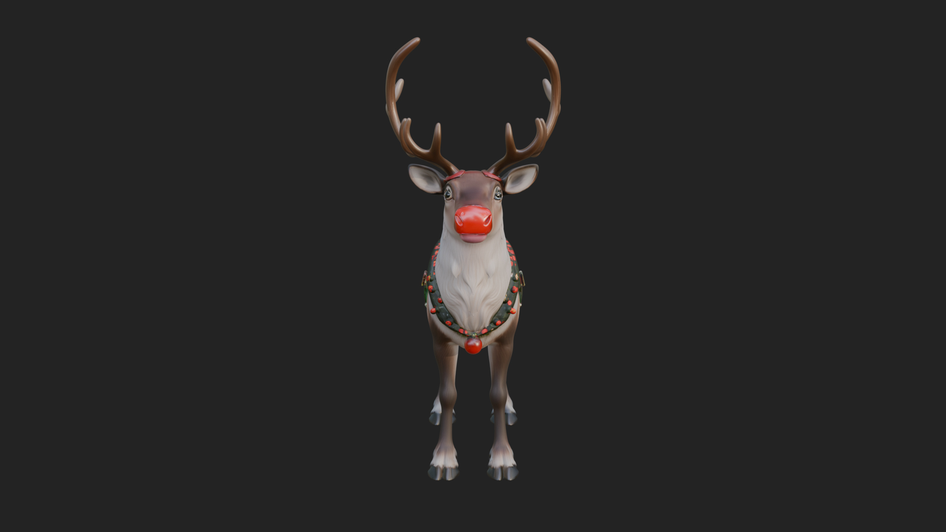 Christmas Reindeer Statue Design 9 3D Print Model 3D Model