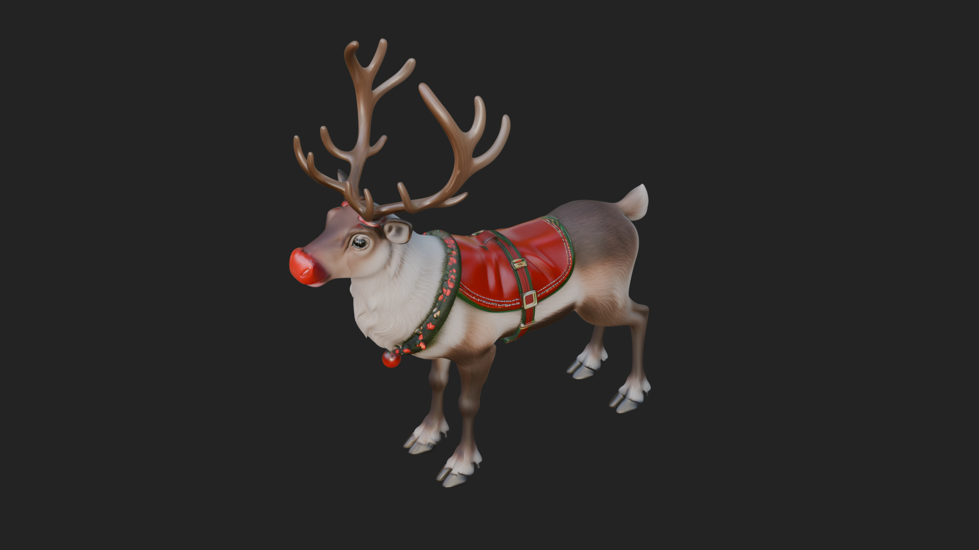 Christmas Reindeer Statue Design 9 3D Print Model 3D Model