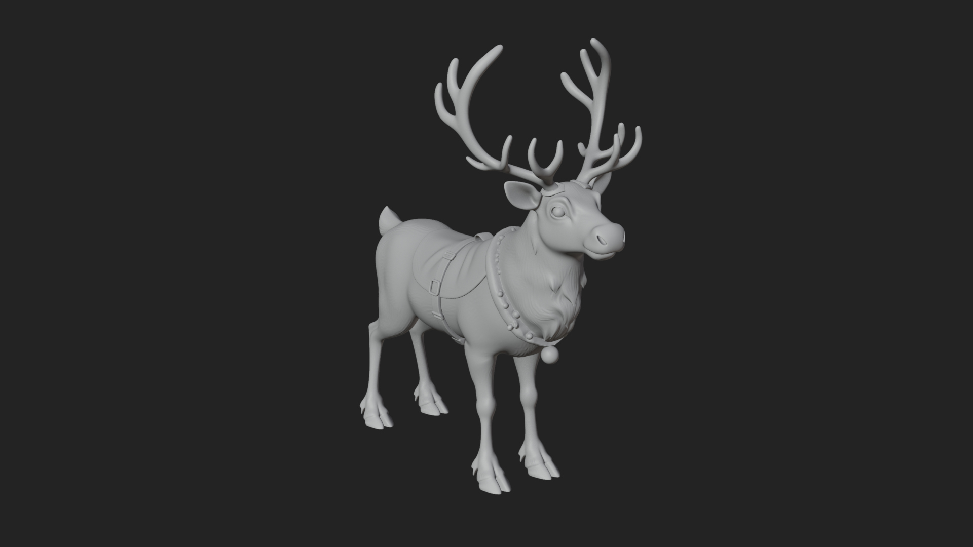Christmas Reindeer Statue Design 9 3D Print Model 3D Model