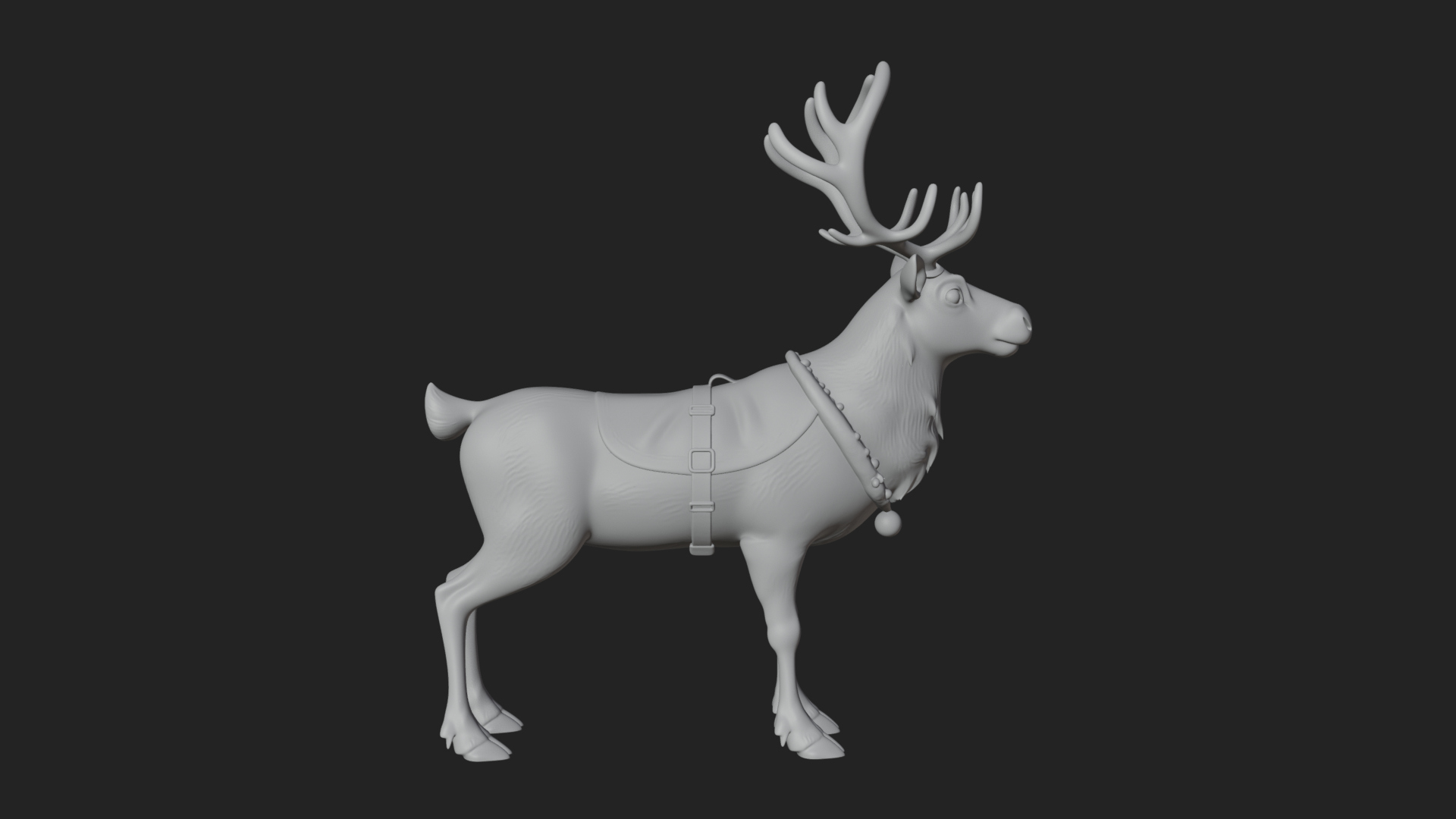 Christmas Reindeer Statue Design 9 3D Print Model 3D Model
