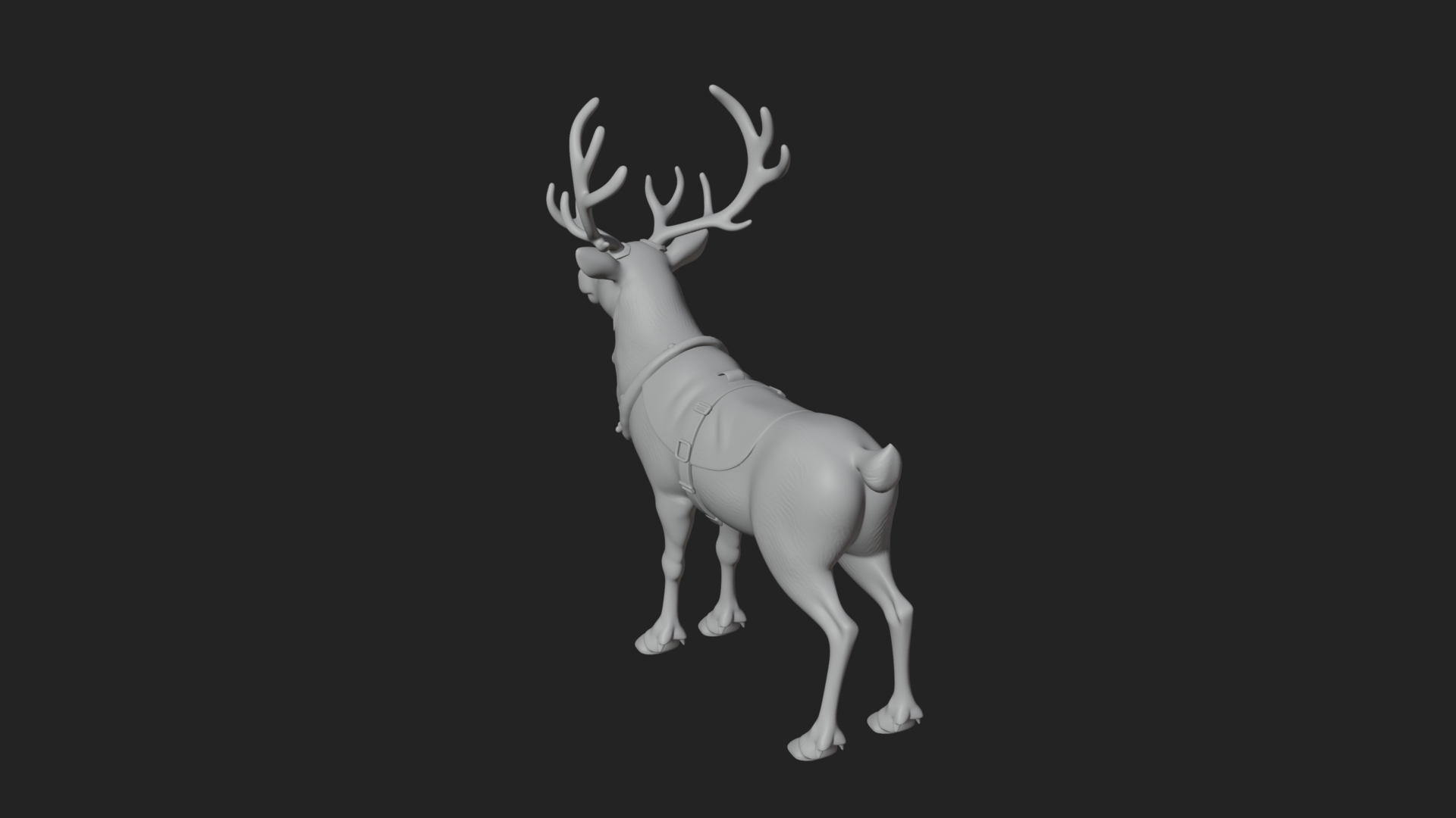 Christmas Reindeer Statue Design 9 3D Print Model 3D Model