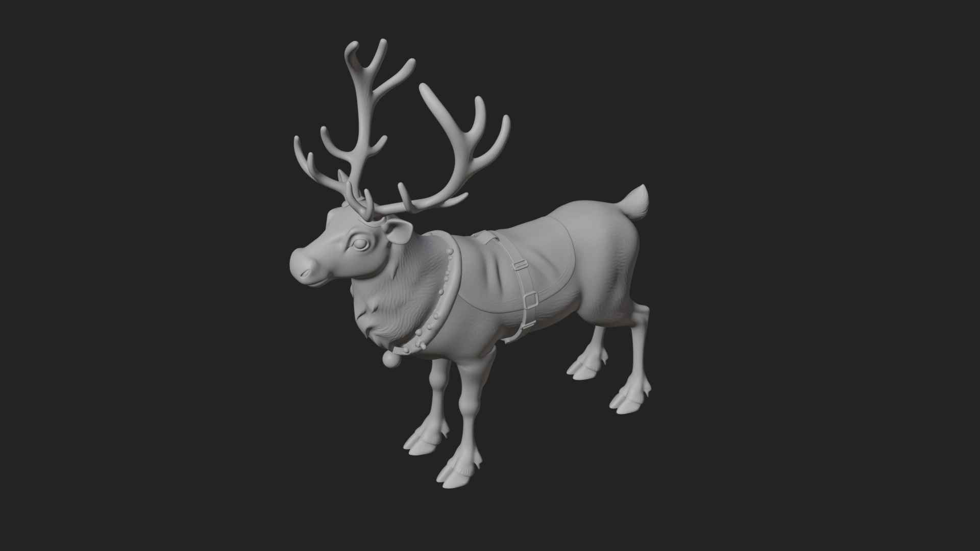 Christmas Reindeer Statue Design 9 3D Print Model 3D Model