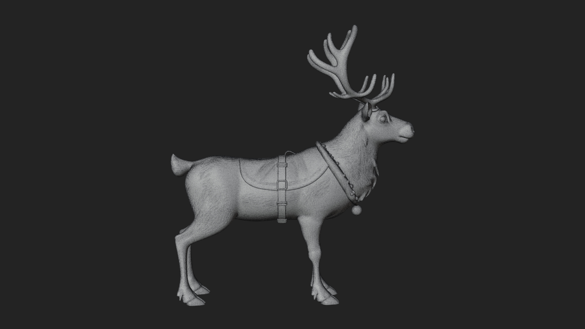 Christmas Reindeer Statue Design 9 3D Print Model 3D Model