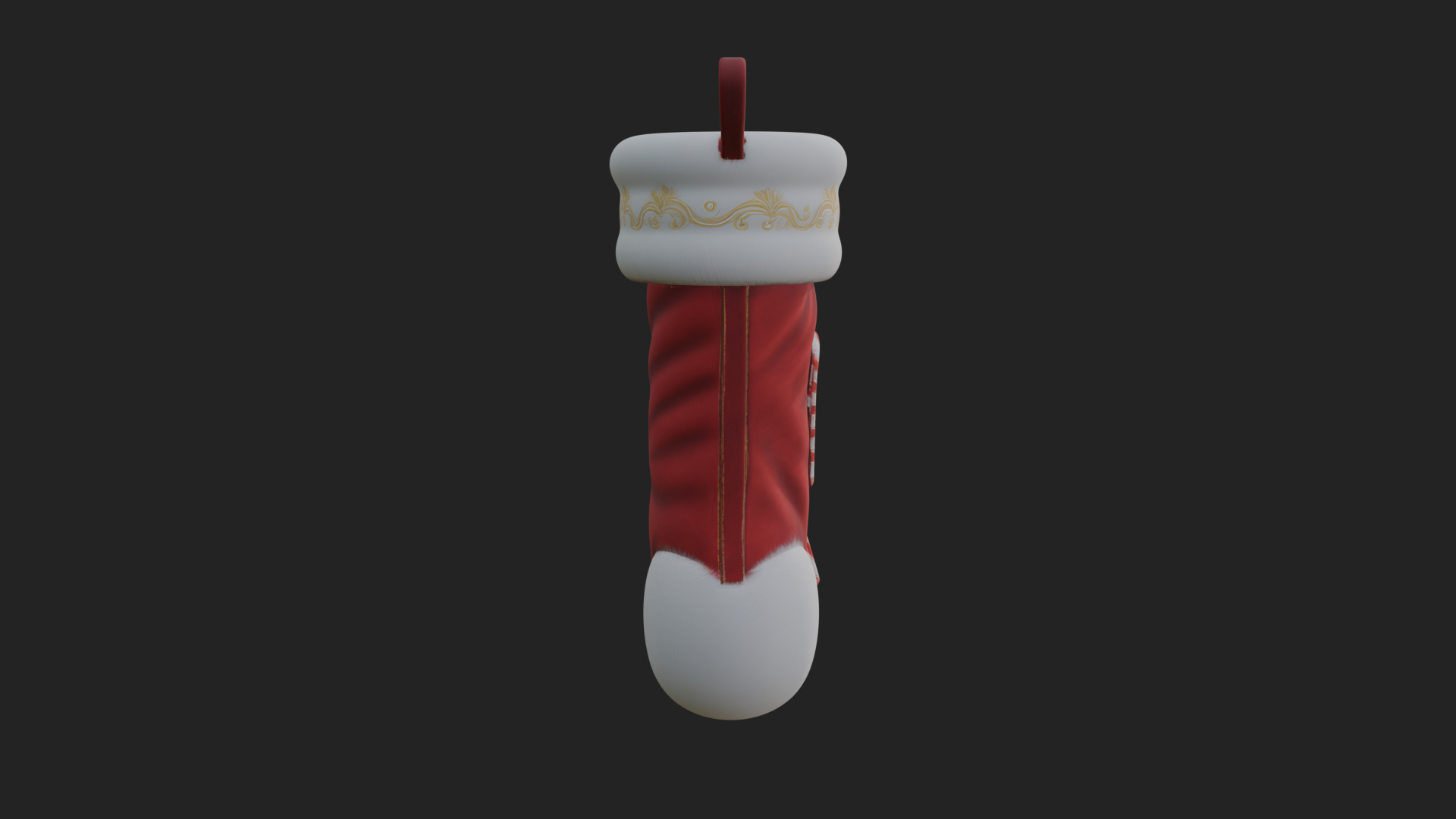 Christmas Stocking Ornament Design 1 3D Print Model 3D Model