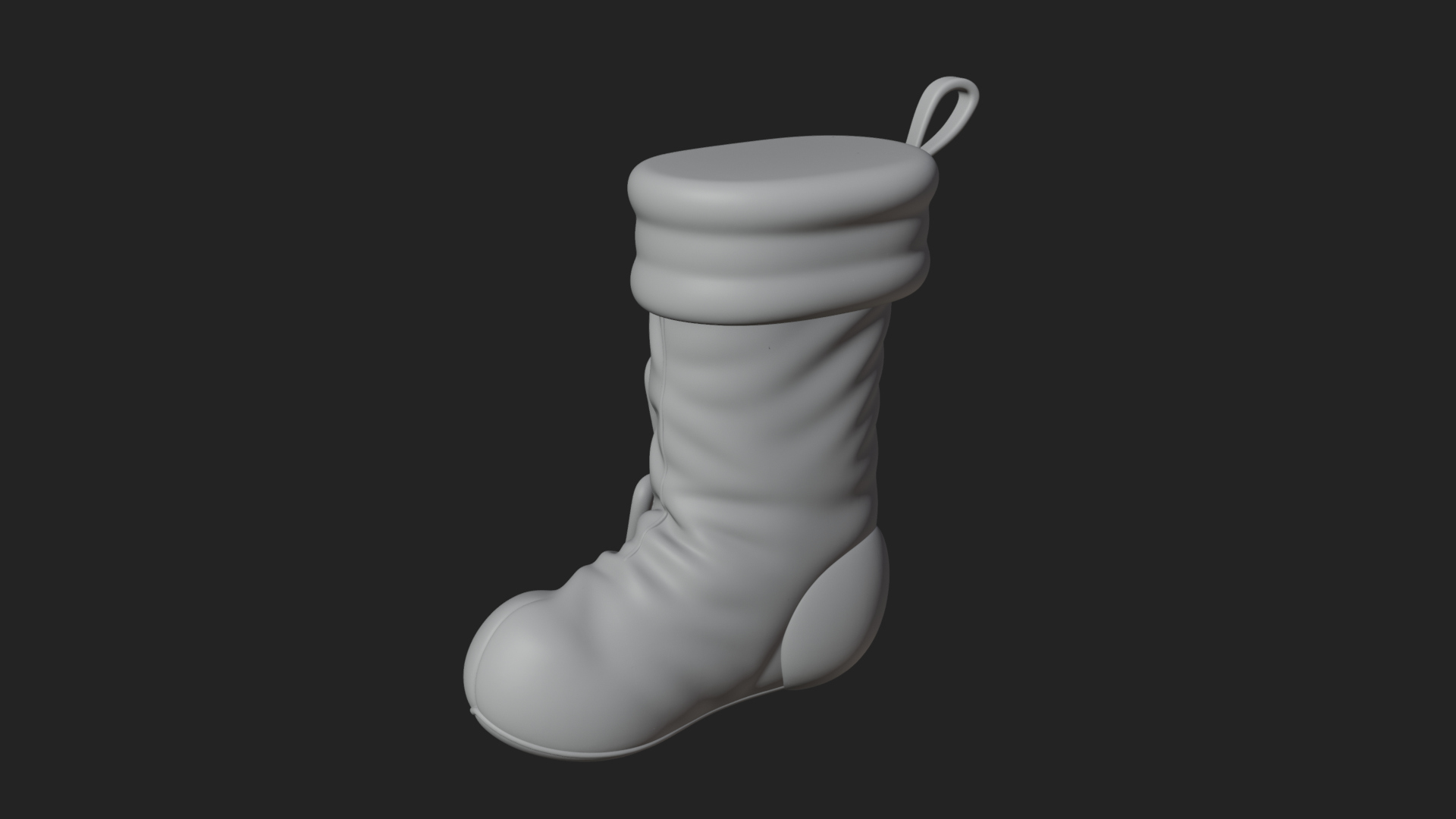 Christmas Stocking Ornament Design 1 3D Print Model 3D Model