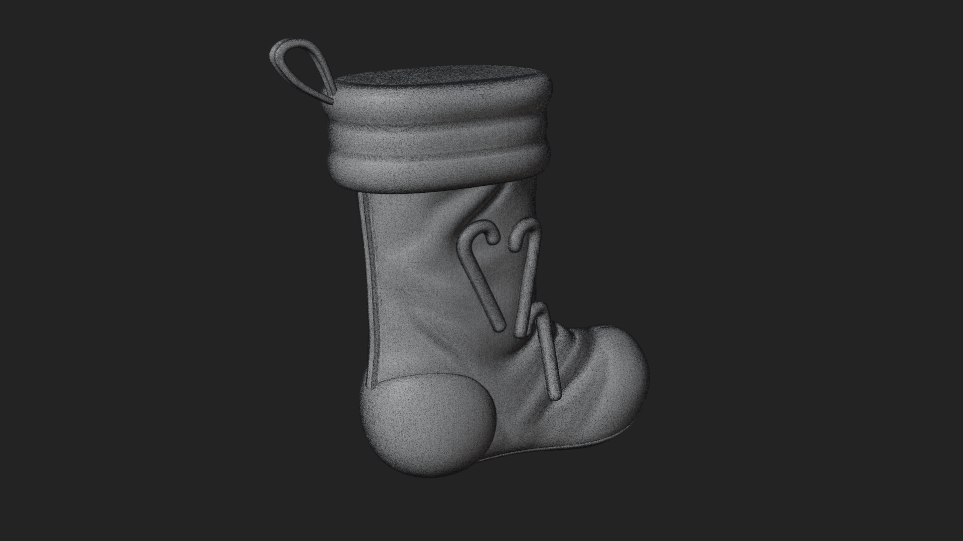 Christmas Stocking Ornament Design 1 3D Print Model 3D Model