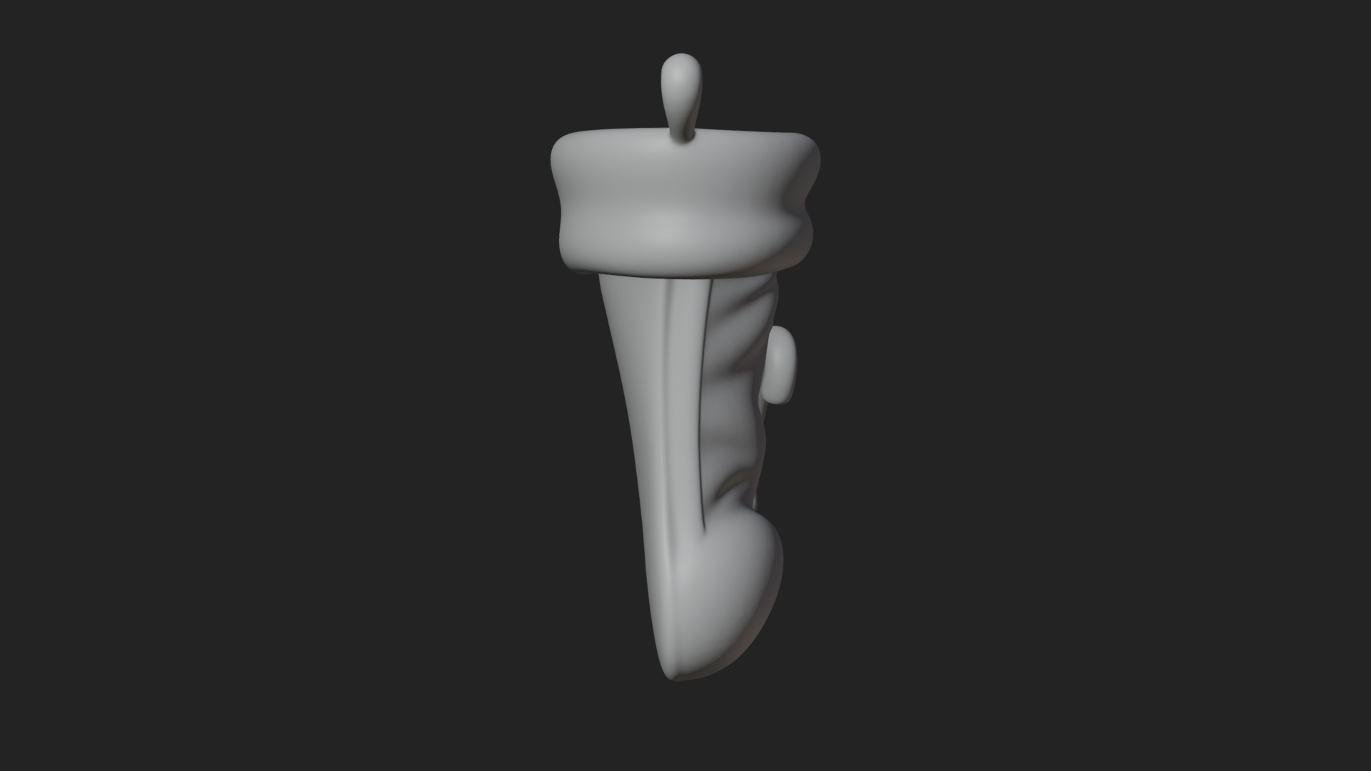 Christmas Stocking Ornament Design 2 3D Print Model 3D Model