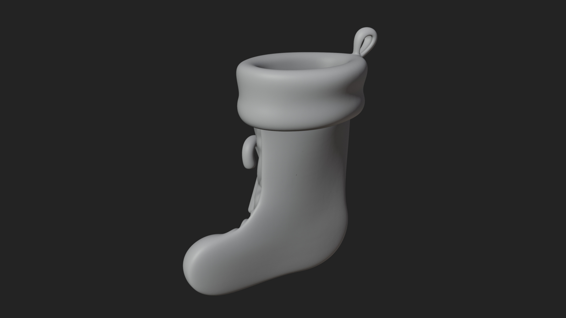 Christmas Stocking Ornament Design 2 3D Print Model 3D Model