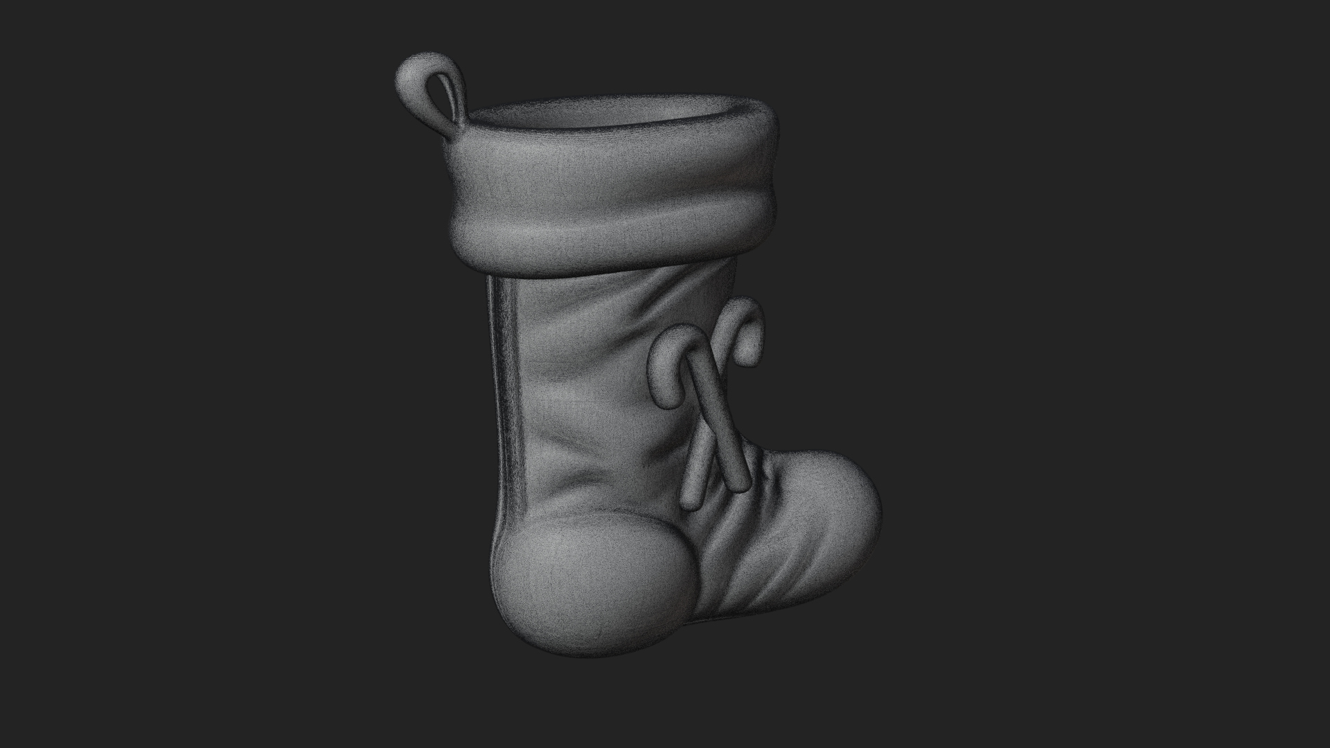 Christmas Stocking Ornament Design 2 3D Print Model 3D Model