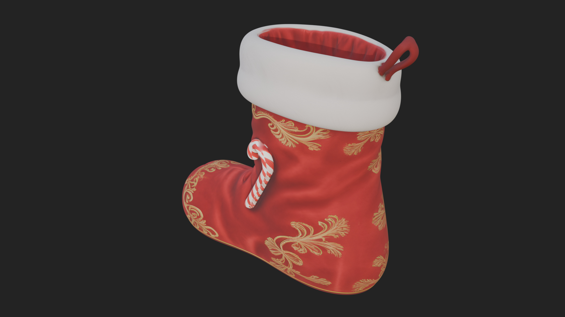 Christmas Stocking Ornament Design 3 3D Print Model 3D Model