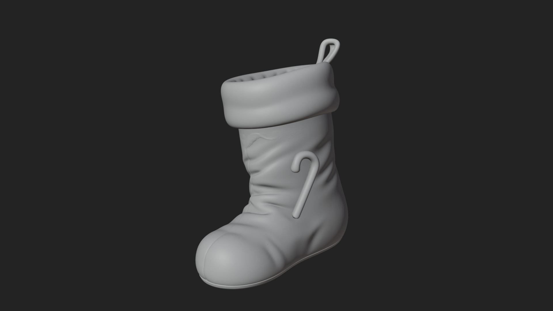 Christmas Stocking Ornament Design 3 3D Print Model 3D Model