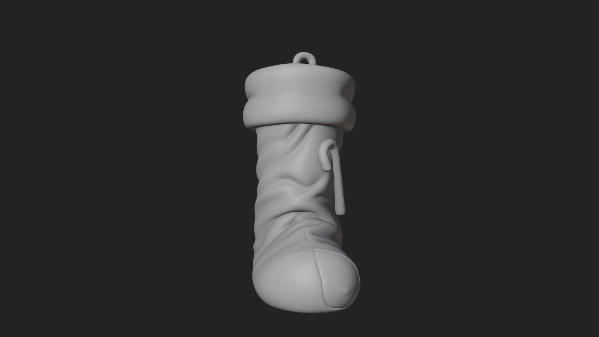 Christmas Stocking Ornament Design 4 3D Print Model 3D Model