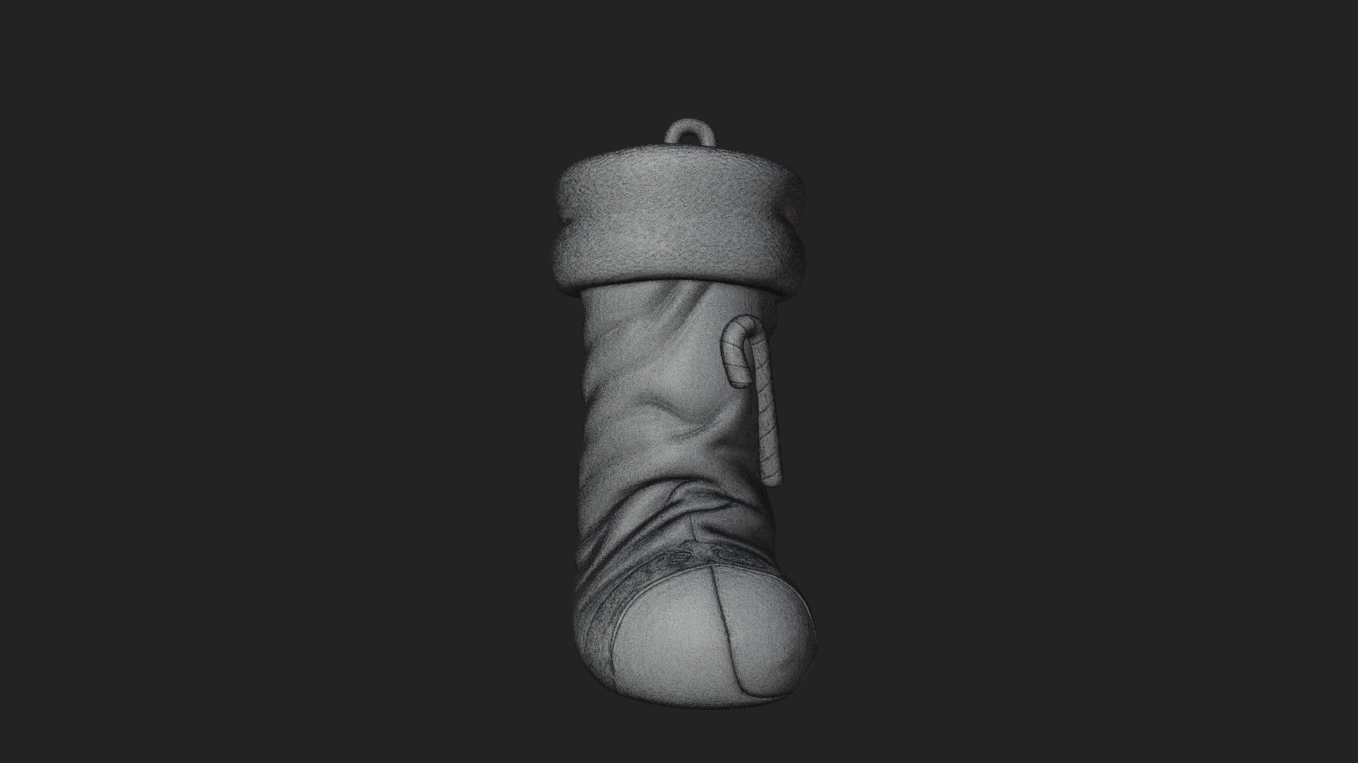 Christmas Stocking Ornament Design 4 3D Print Model 3D Model