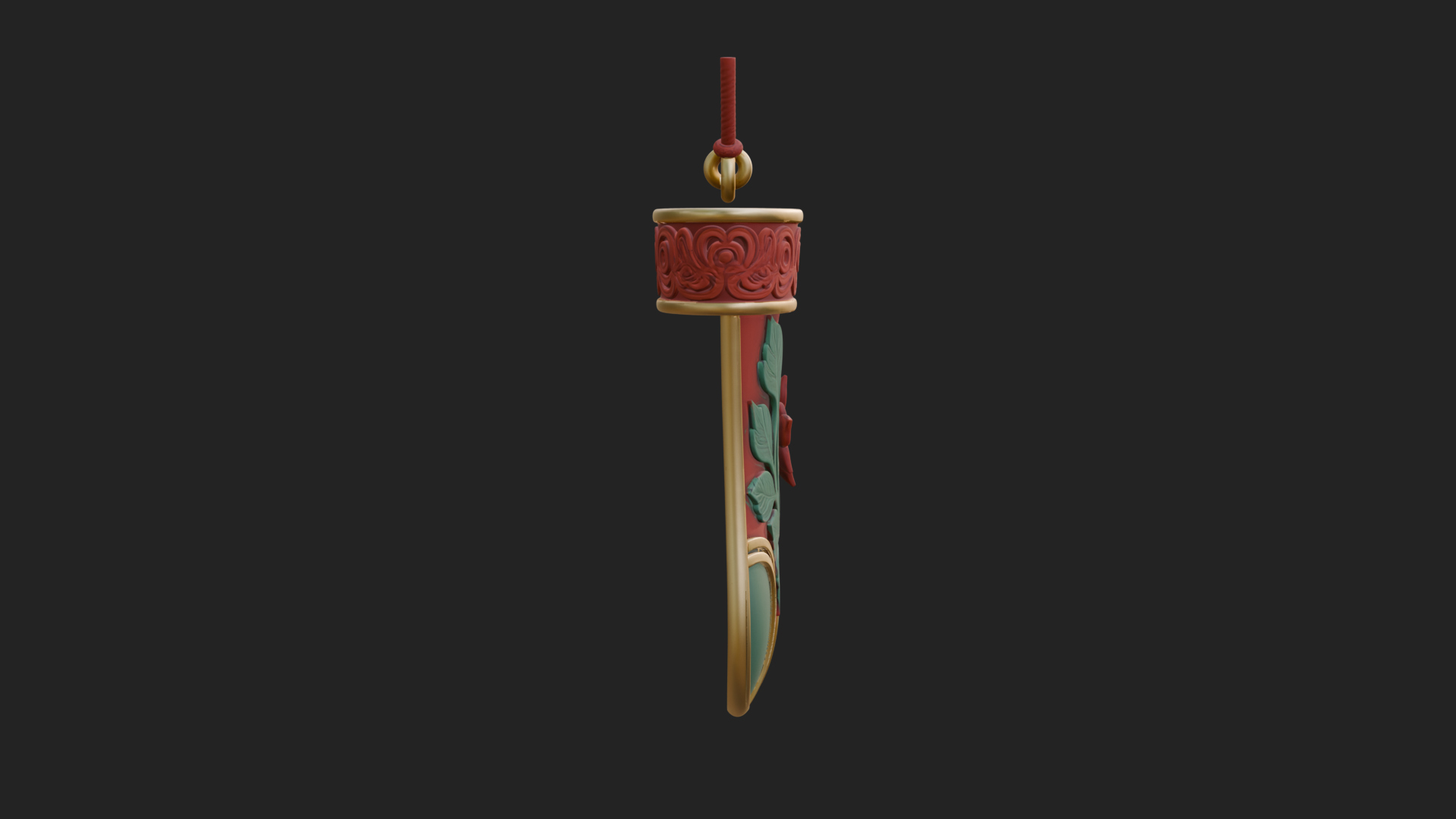 Christmas Stocking Ornament Design 5 3D Print Model 3D Model