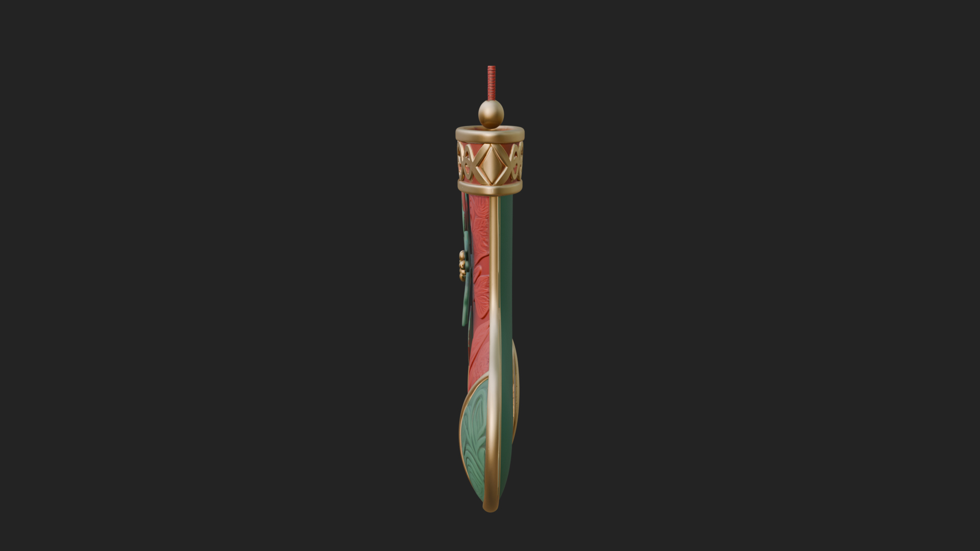 Christmas Stocking Ornament Design 7 3D Print Model 3D Model