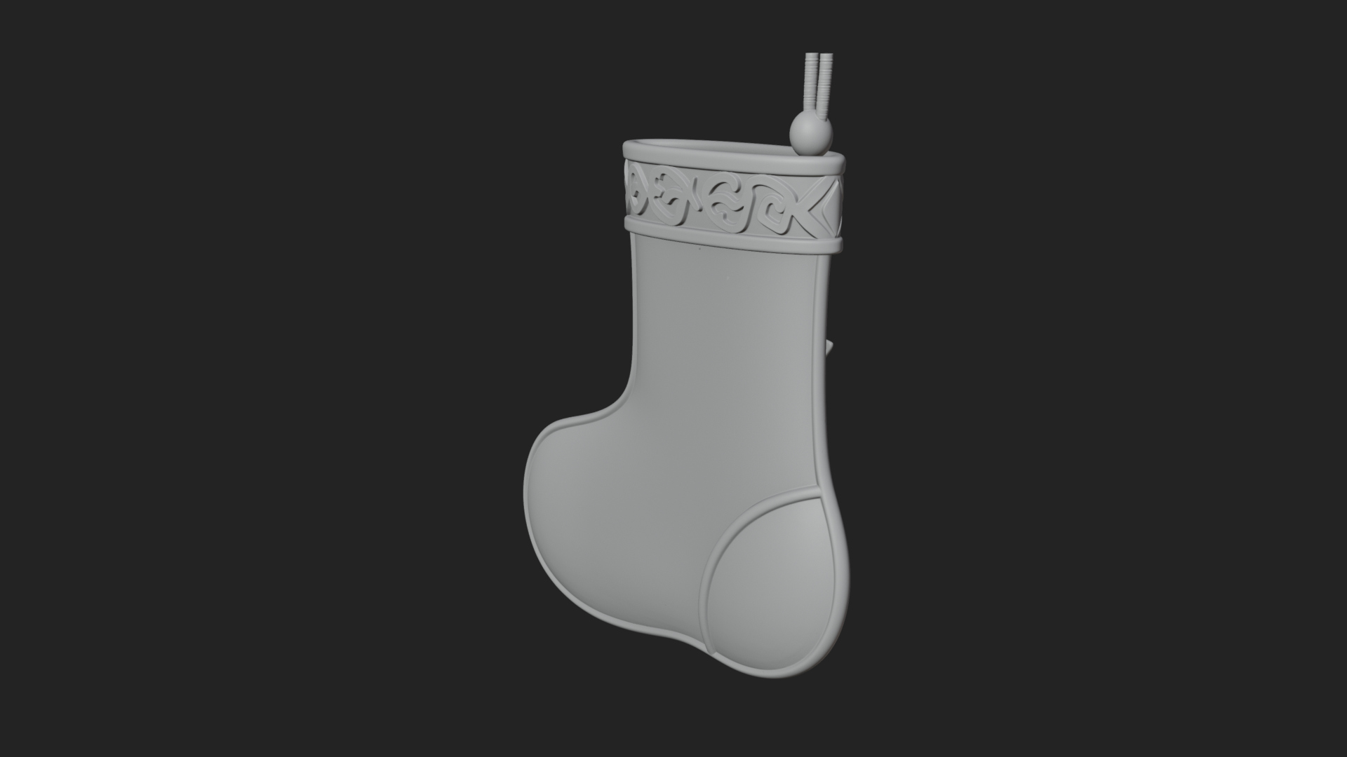 Christmas Stocking Ornament Design 7 3D Print Model 3D Model