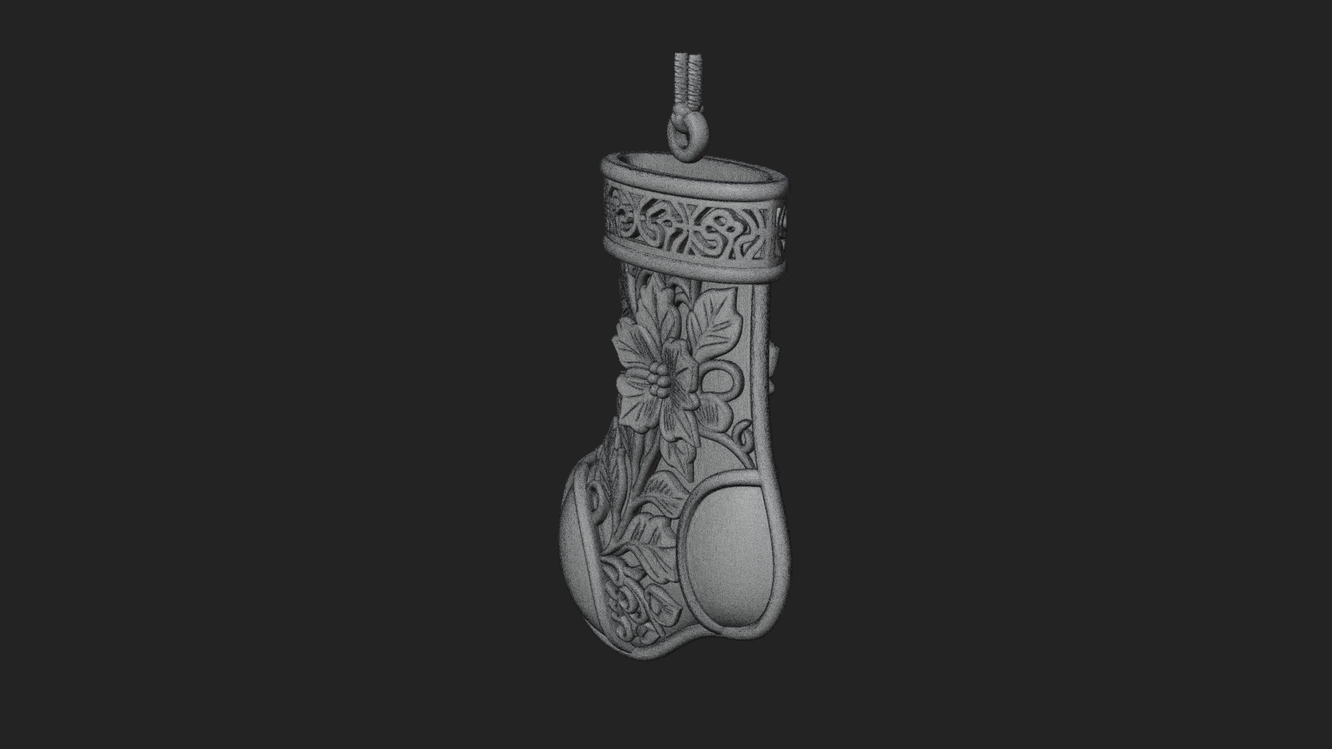 Christmas Stocking Ornament Design 8 3D Print Model 3D Model