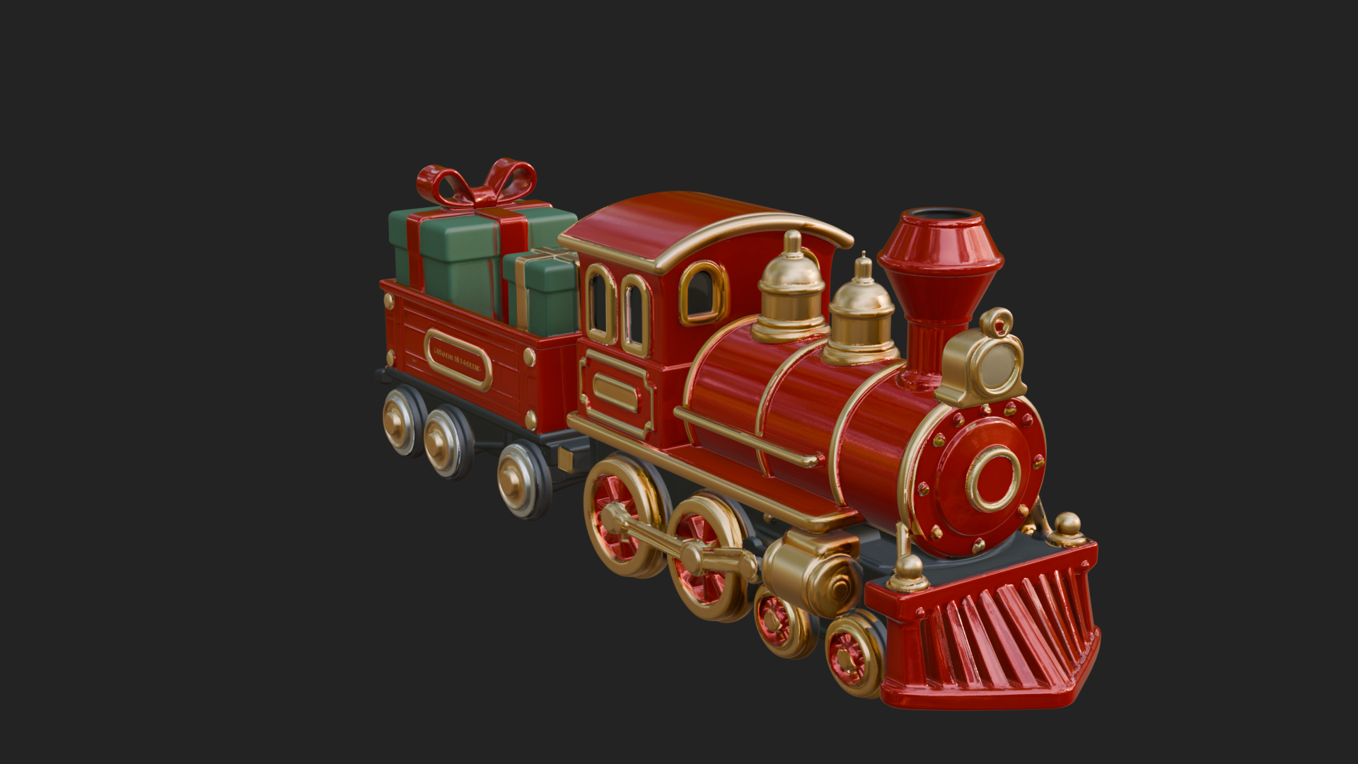 Christmas Toy Train Model Design 1 3D Print Model 3D Model