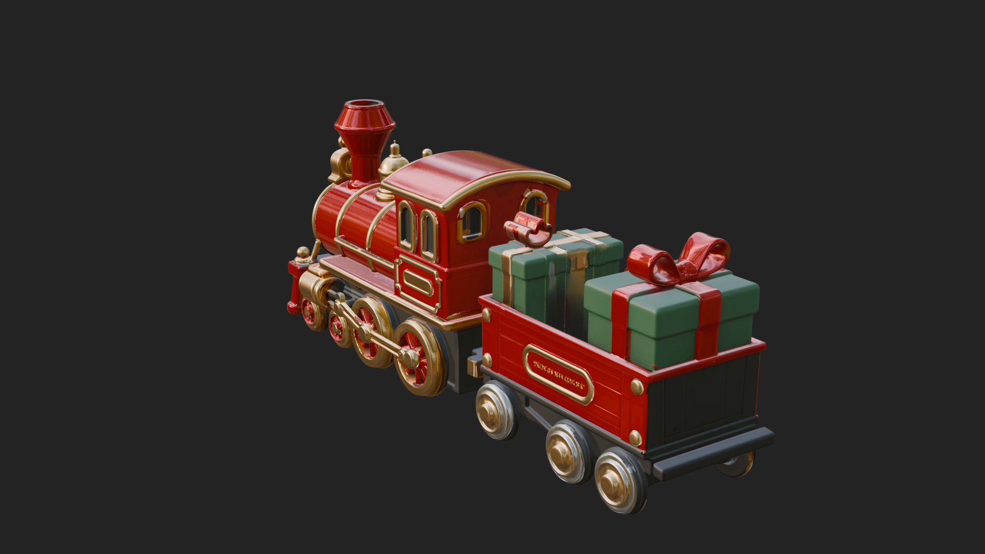 Christmas Toy Train Model Design 1 3D Print Model 3D Model