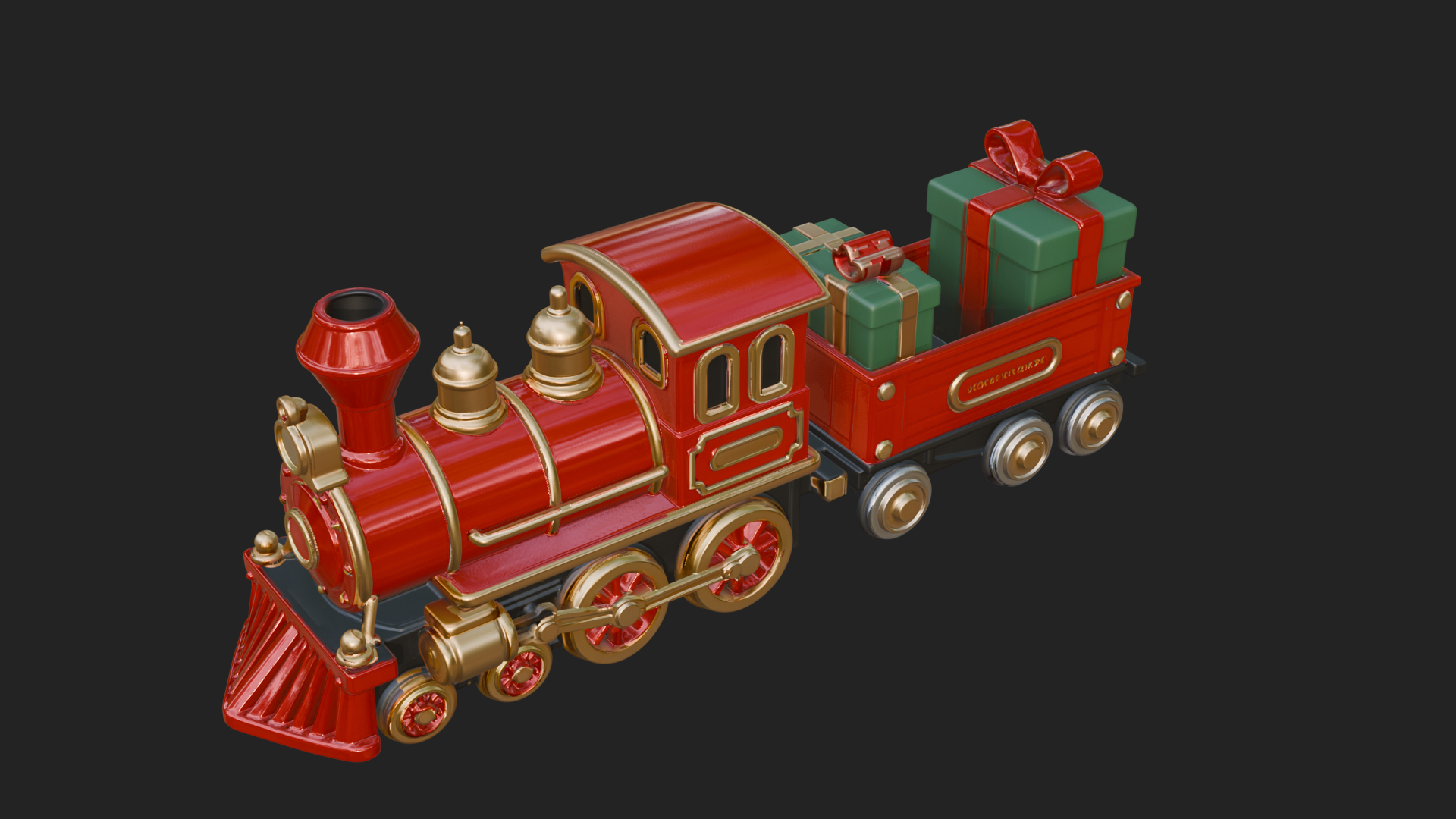 Christmas Toy Train Model Design 1 3D Print Model 3D Model