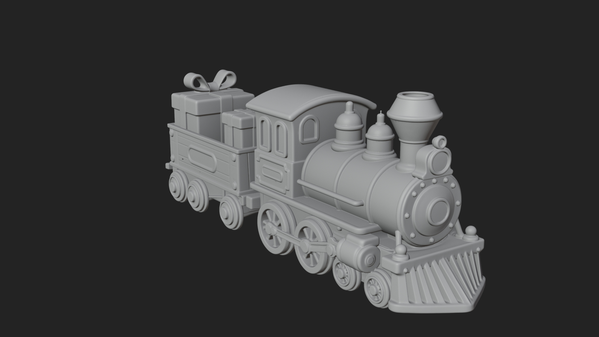 Christmas Toy Train Model Design 1 3D Print Model 3D Model