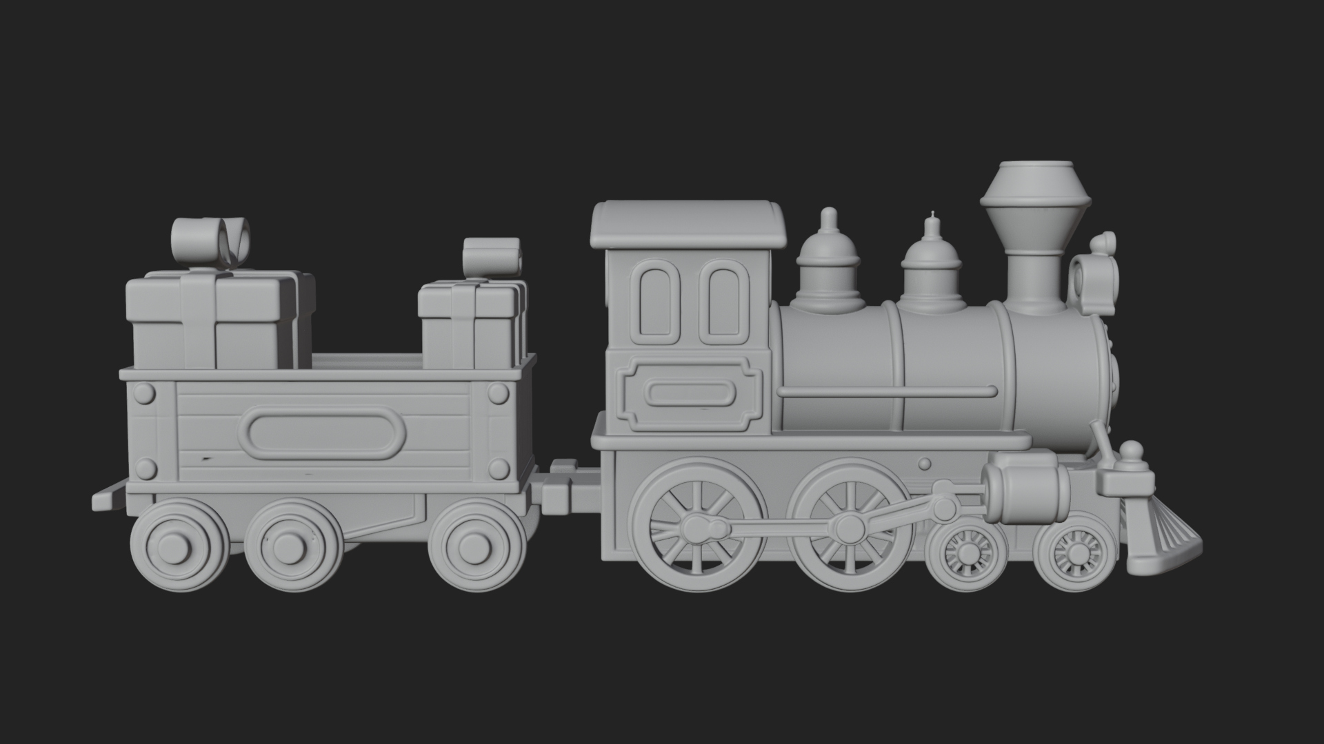 Christmas Toy Train Model Design 1 3D Print Model 3D Model