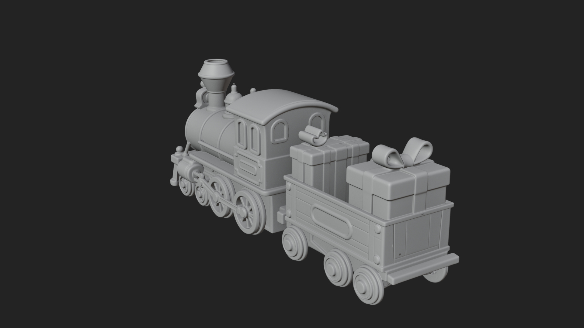 Christmas Toy Train Model Design 1 3D Print Model 3D Model