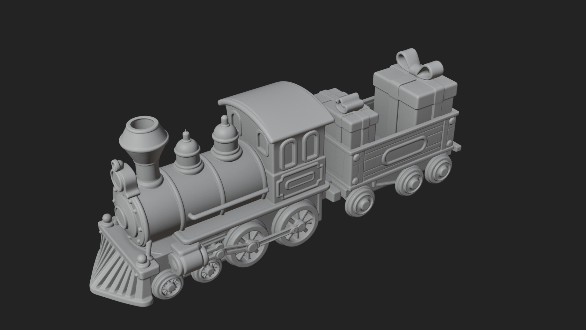 Christmas Toy Train Model Design 1 3D Print Model 3D Model