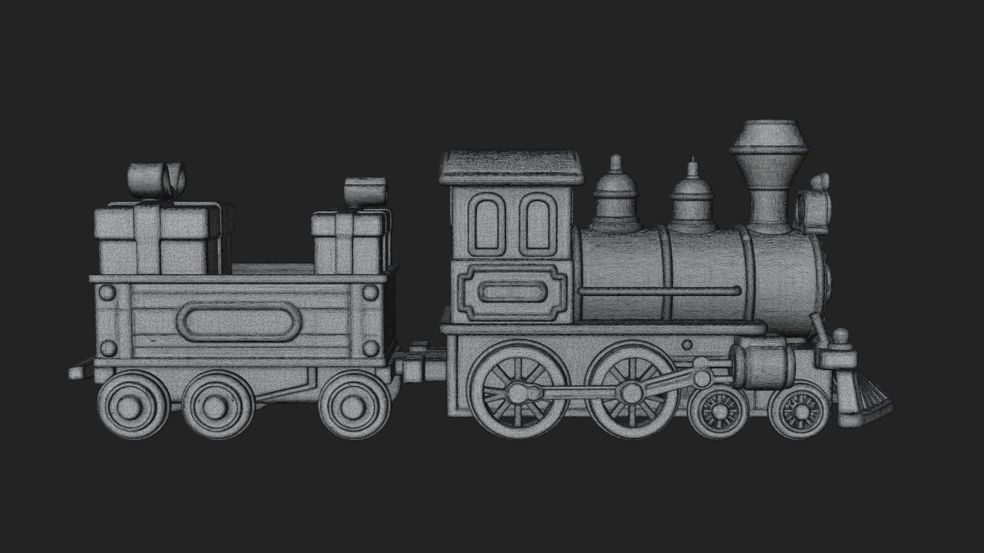 Christmas Toy Train Model Design 1 3D Print Model 3D Model