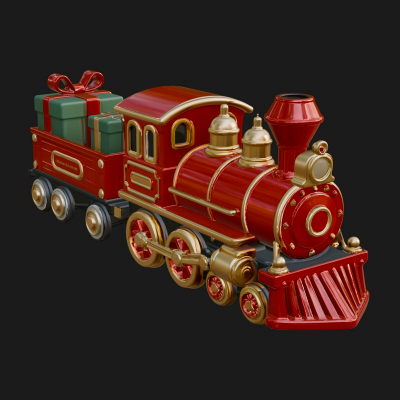 Christmas Toy Train Model Design 1 3D Print Model