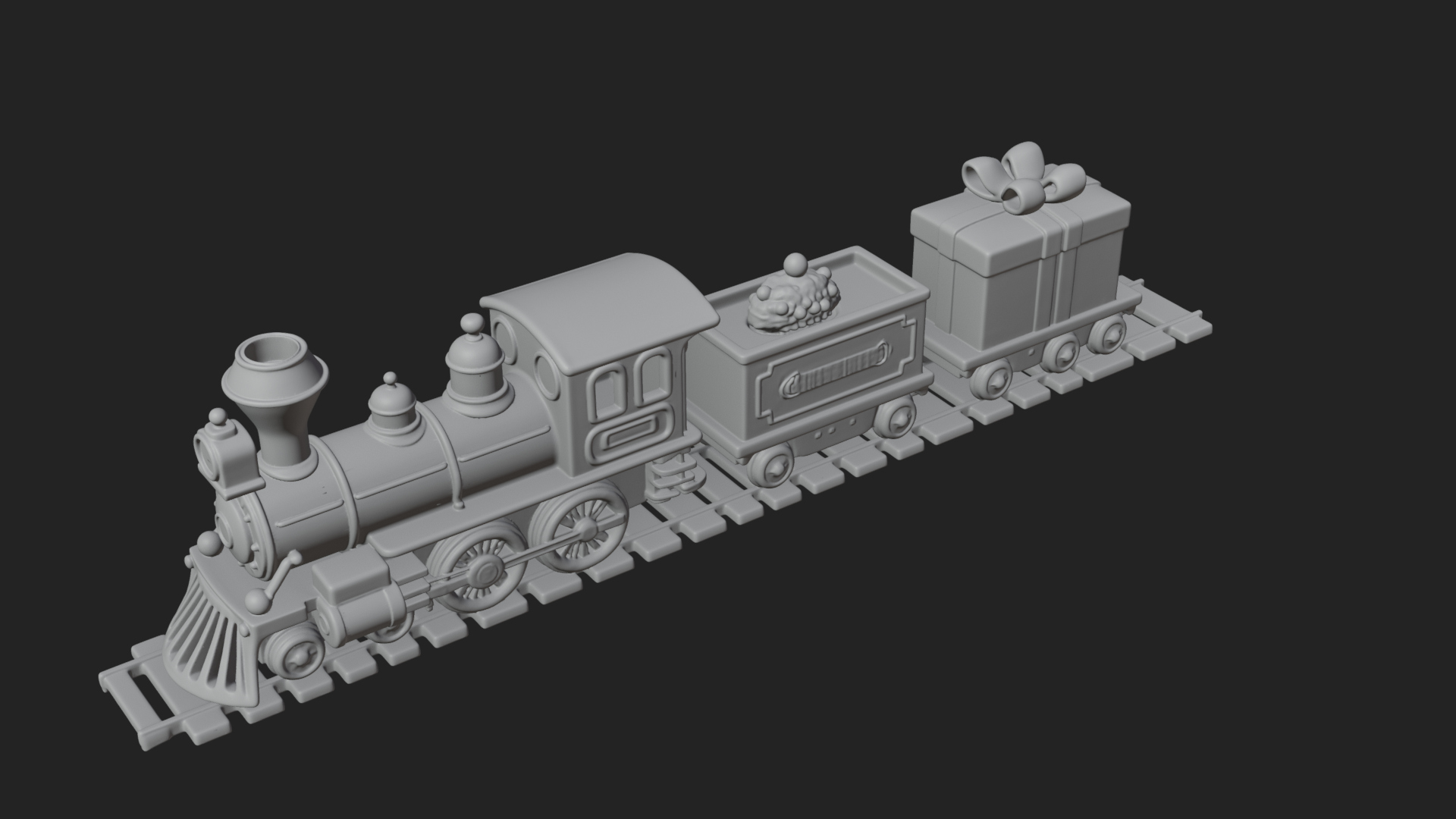 Christmas Toy Train Model Design 2 3D Print Model 3D Model