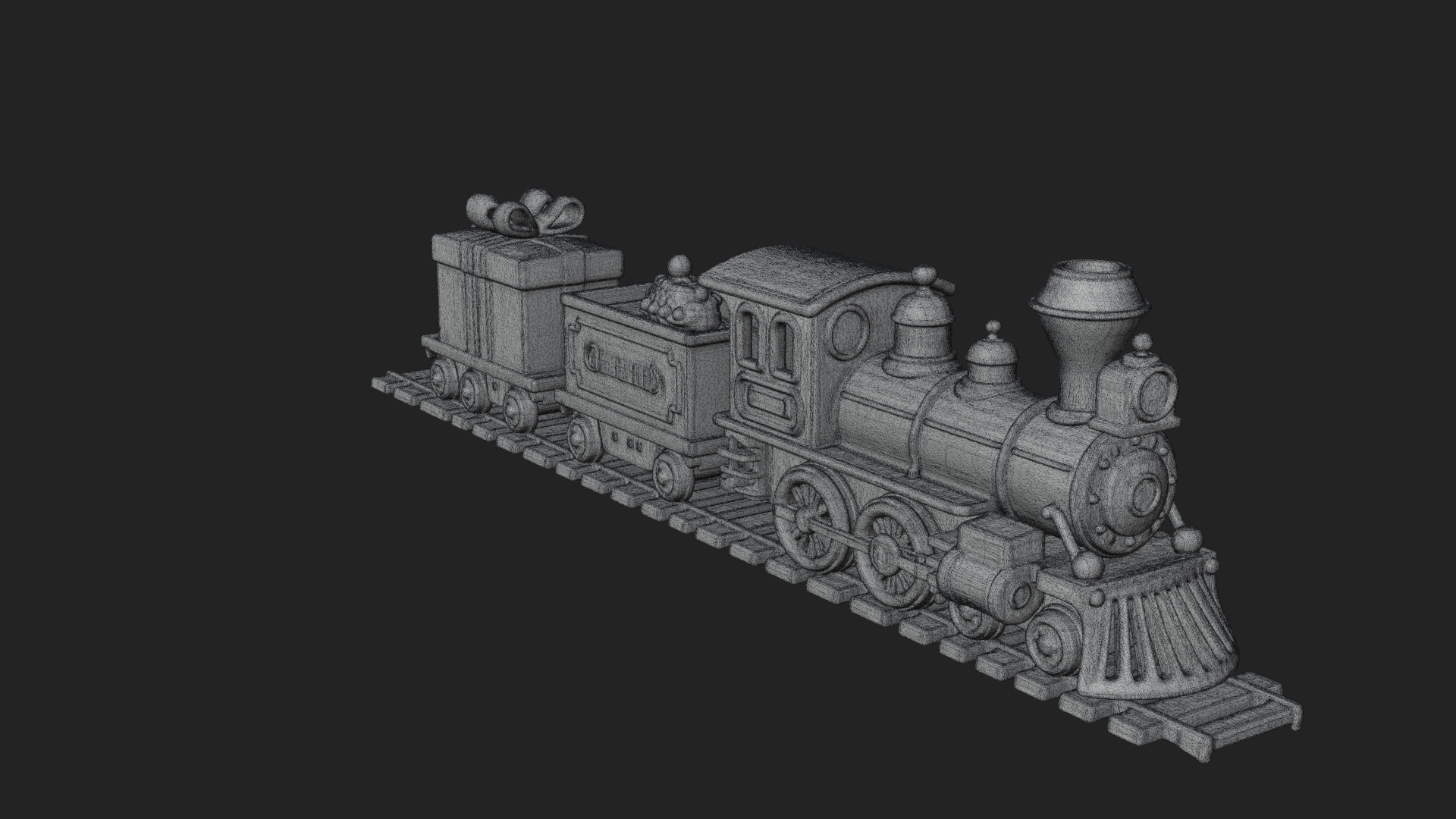 Christmas Toy Train Model Design 2 3D Print Model 3D Model
