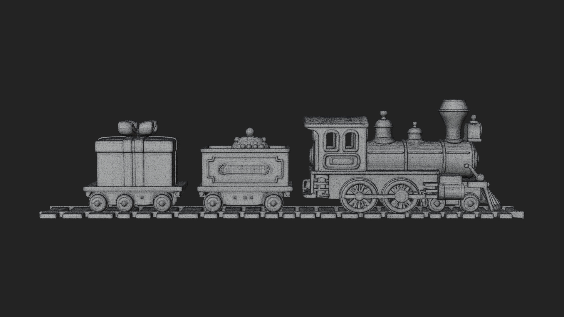 Christmas Toy Train Model Design 2 3D Print Model 3D Model