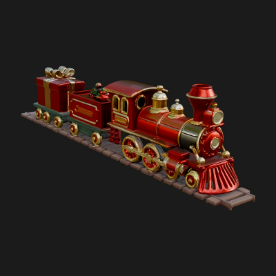 Christmas Toy Train Model Design 2 3D Print Model