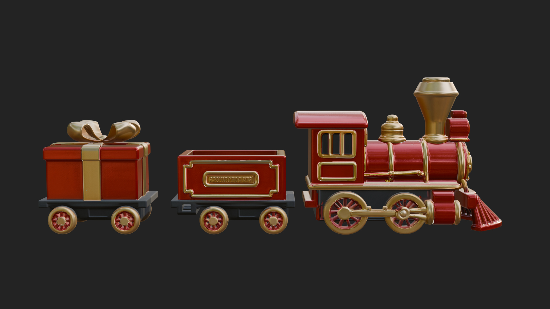 Christmas Toy Train Model Design 3 3D Print Model 3D Model