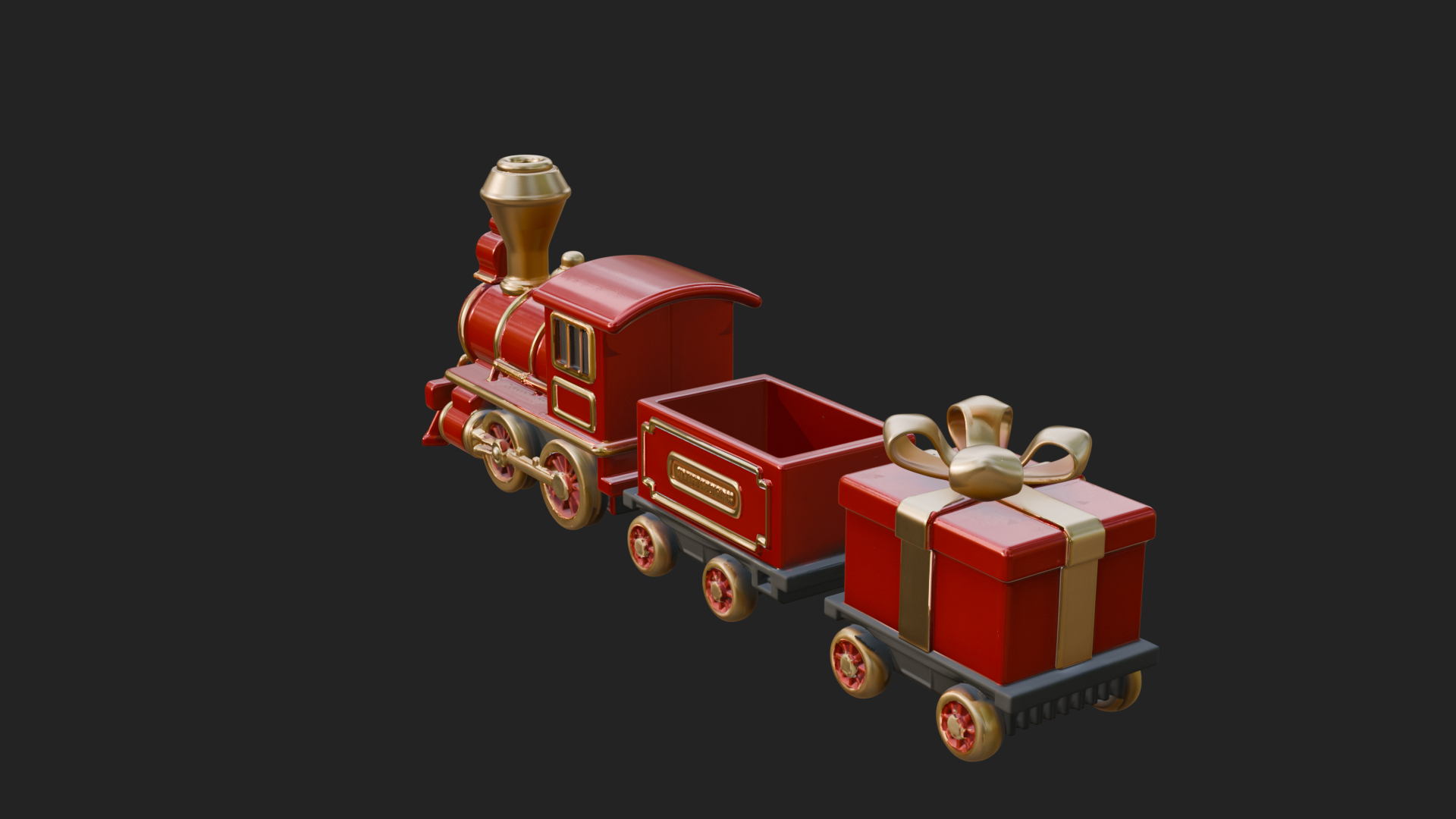Christmas Toy Train Model Design 3 3D Print Model 3D Model