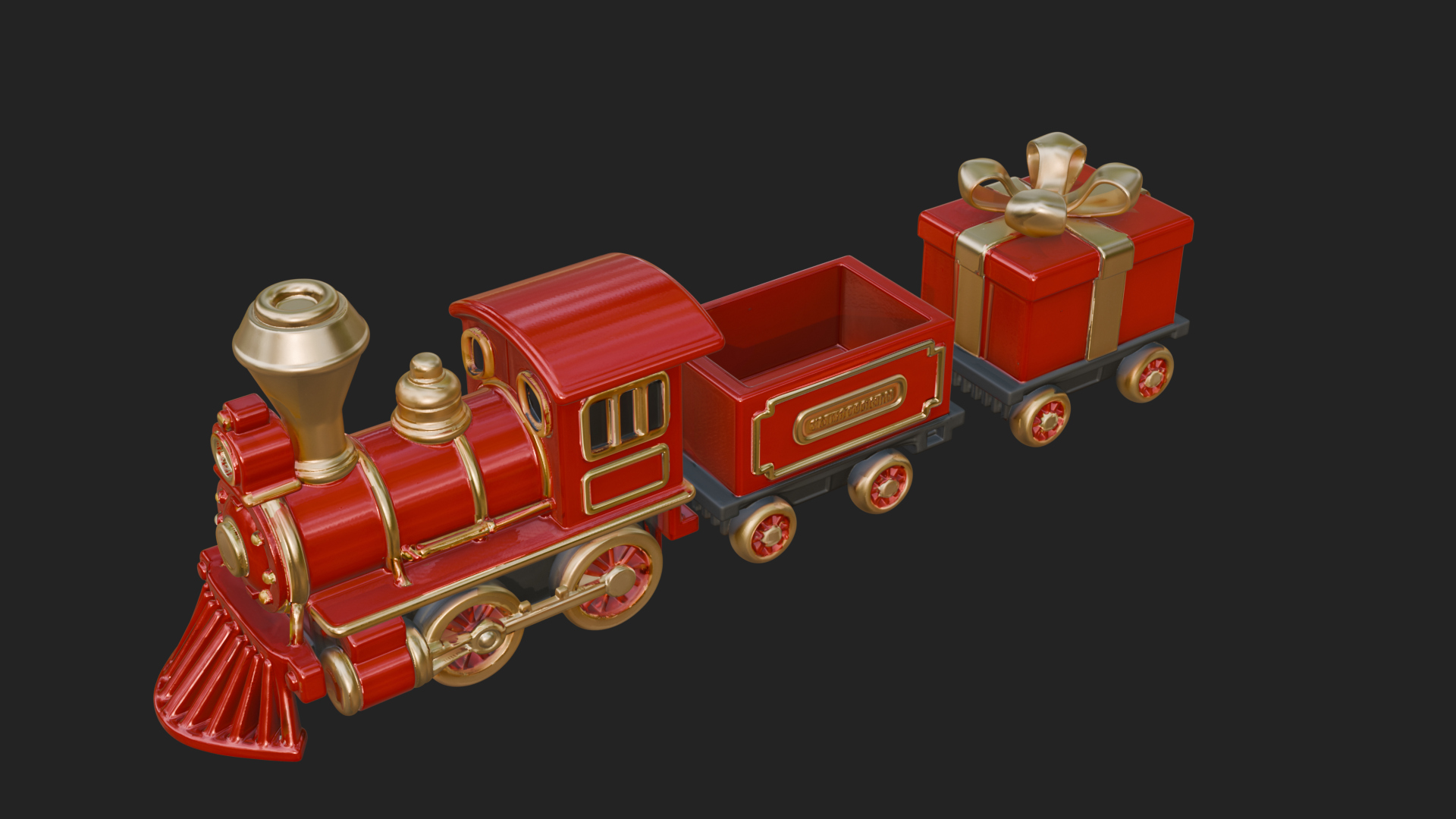 Christmas Toy Train Model Design 3 3D Print Model 3D Model