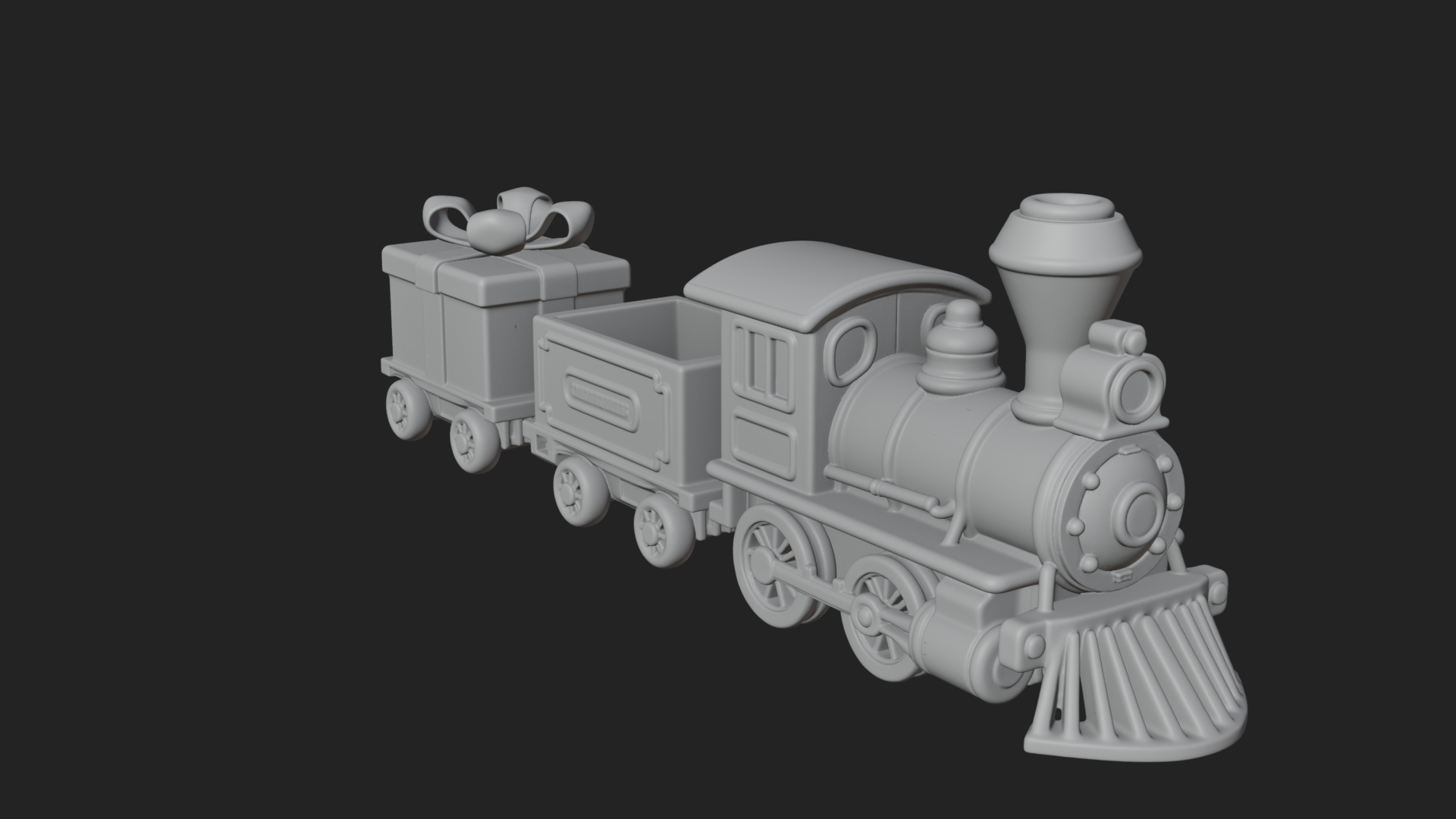 Christmas Toy Train Model Design 3 3D Print Model 3D Model
