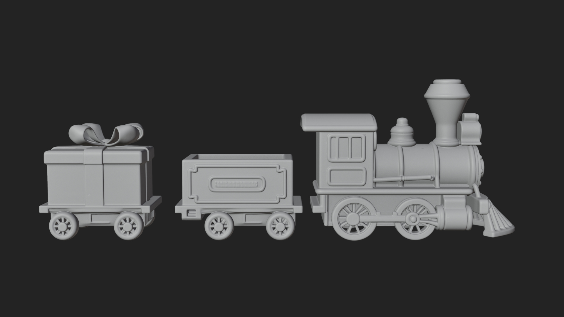 Christmas Toy Train Model Design 3 3D Print Model 3D Model